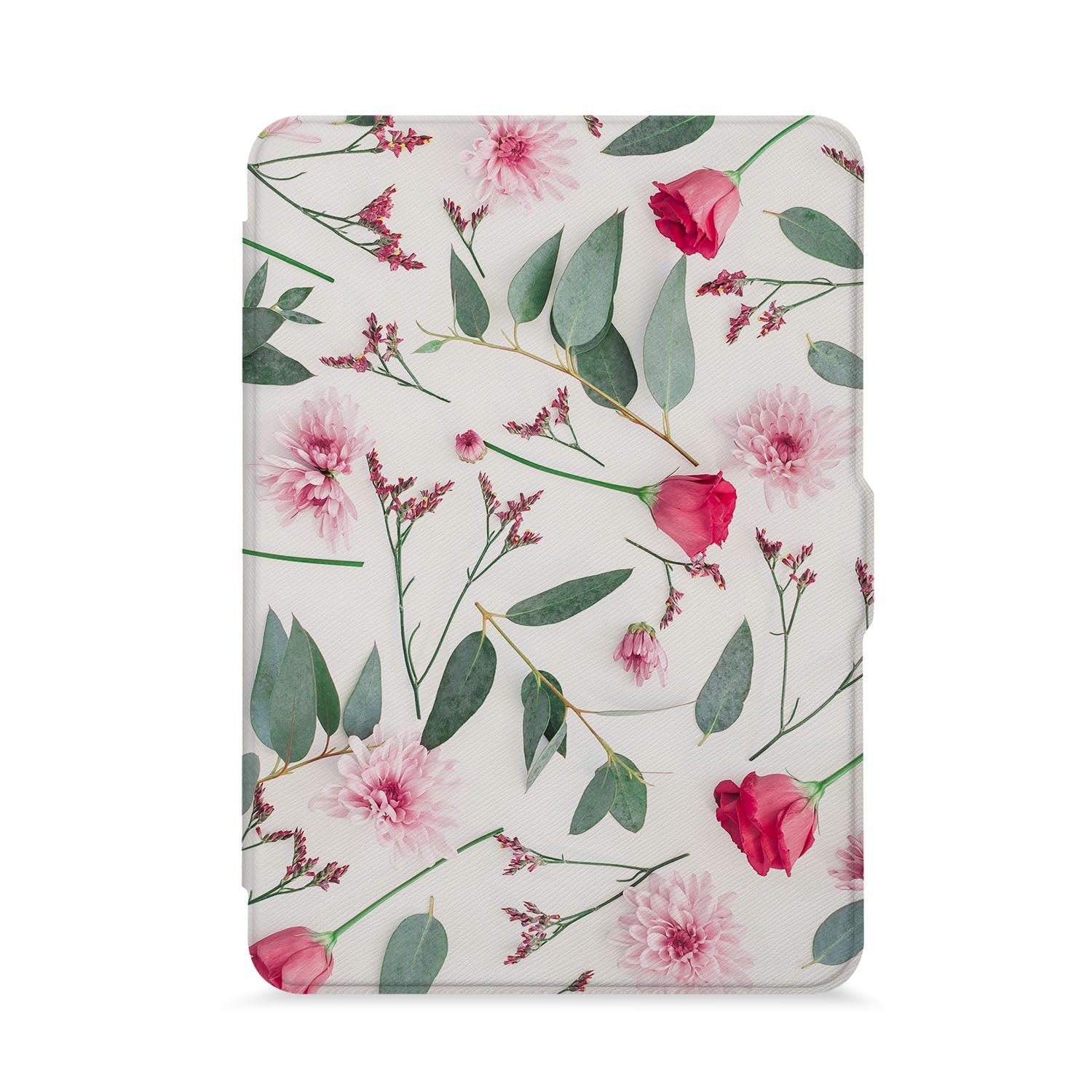 Premium Kindle Case with Flat Flower Design - Slim & Protective Cover for Kindle E-Reader - Perfect for Travel, Reading at Home, and Gifts