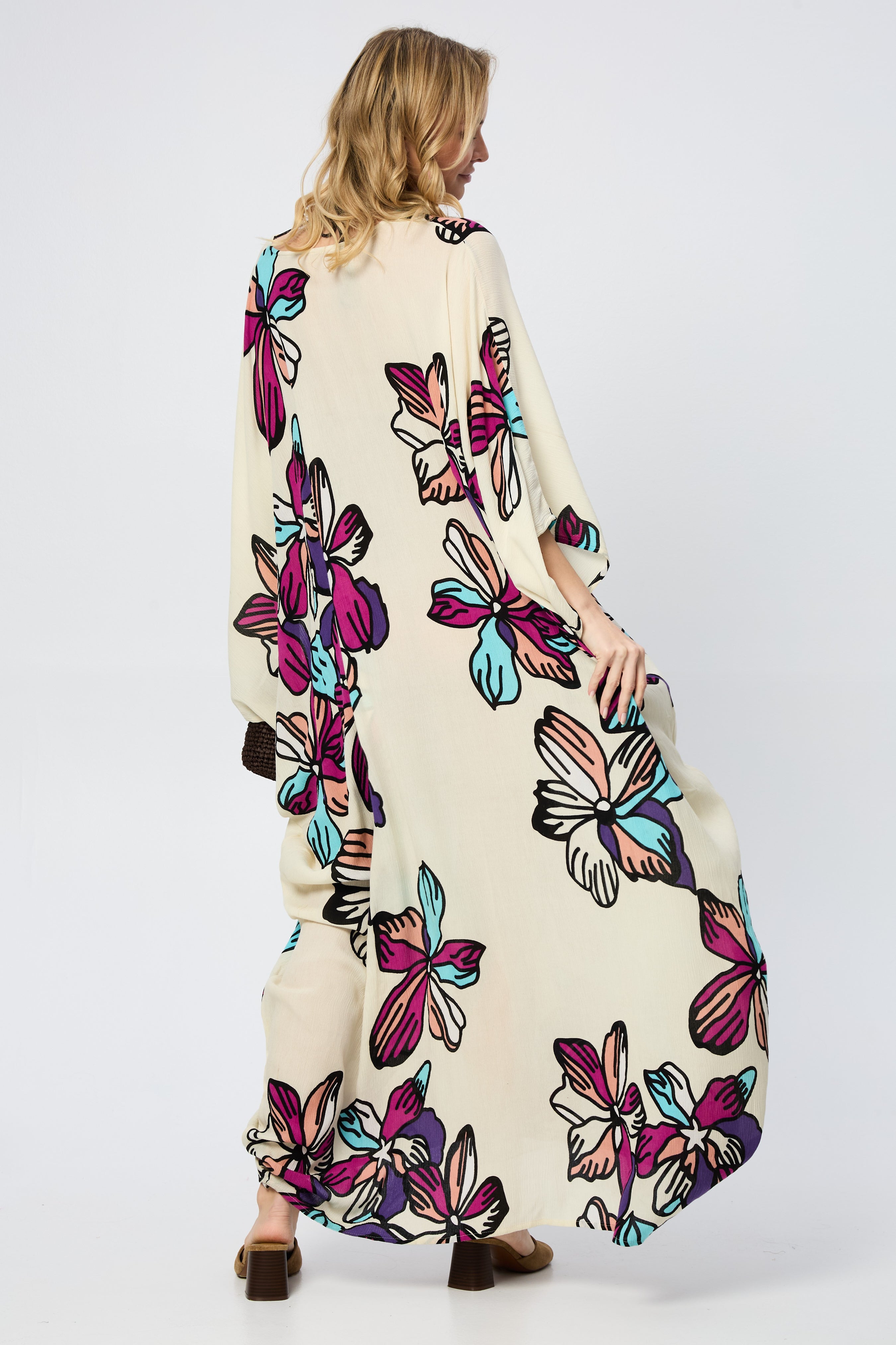 Stylish Tropical Sun Kaftan Dress - Flowy Beach Cover Up for Women | Perfect for Poolside, Vacation & Summer Outfits