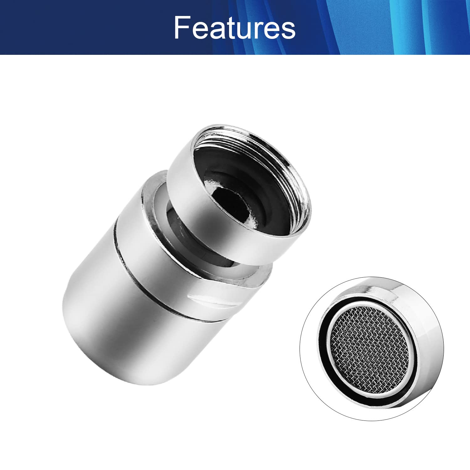 2PCS 20mm Swivel Sink Faucet Aerator with Flow Restrictor - Replacement Parts for Bathroom & Kitchen Sink Faucets | Perfect for Water Conservation & Splash Reduction