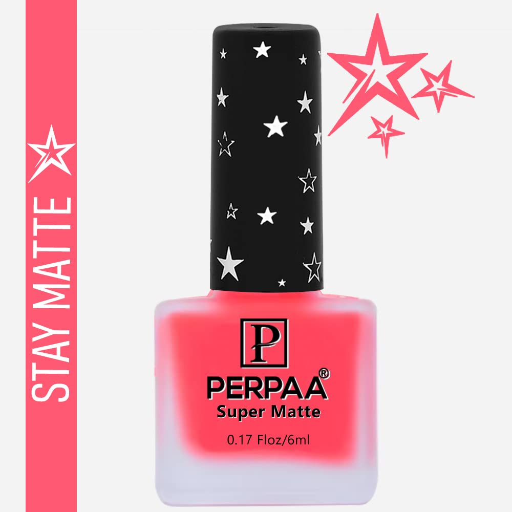 PERPAA® Super Matte Nail Polish Set - Non-Toxic, Long Lasting, Chip Resistant & Quick Dry Nail Enamel (2 Pack - Pink & Dark Blue) | Vegan & Cruelty-Free | Perfect for Everyday Wear, Parties & Special Occasions