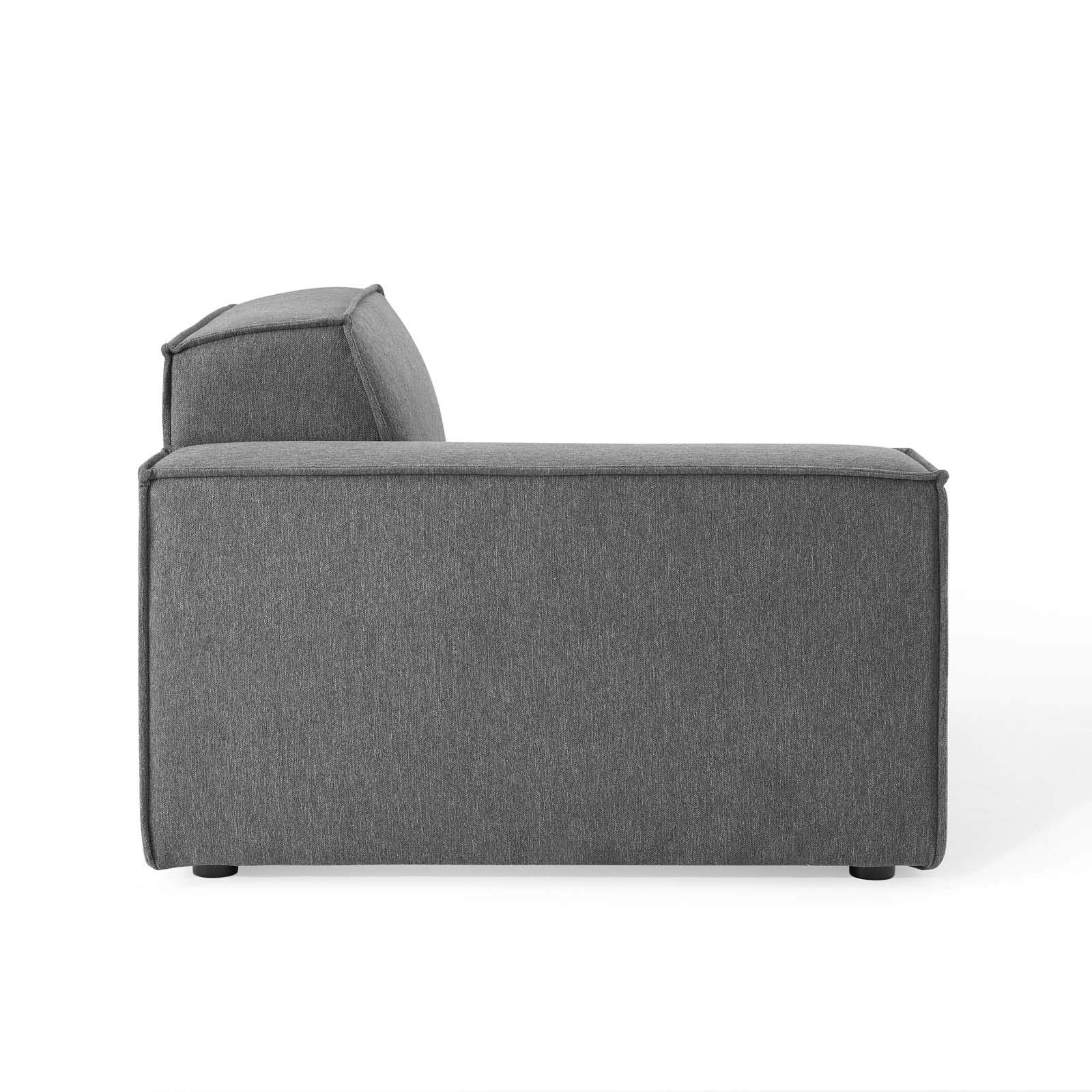 Modway EEI-4111-CHA Restore 2-Piece Sectional Sofa in Charcoal - Modern L-Shaped Couch for Living Room, Lounge & Small Spaces