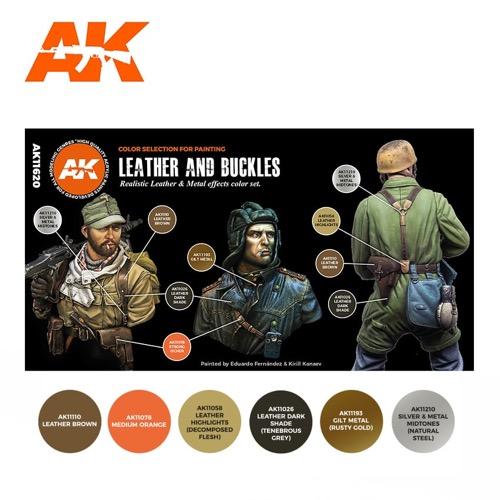 AK Interactive AK11620 3rd Generation Leather and Buckles Set - Premium Model Building Accessories for Military Dioramas & Historical Miniatures