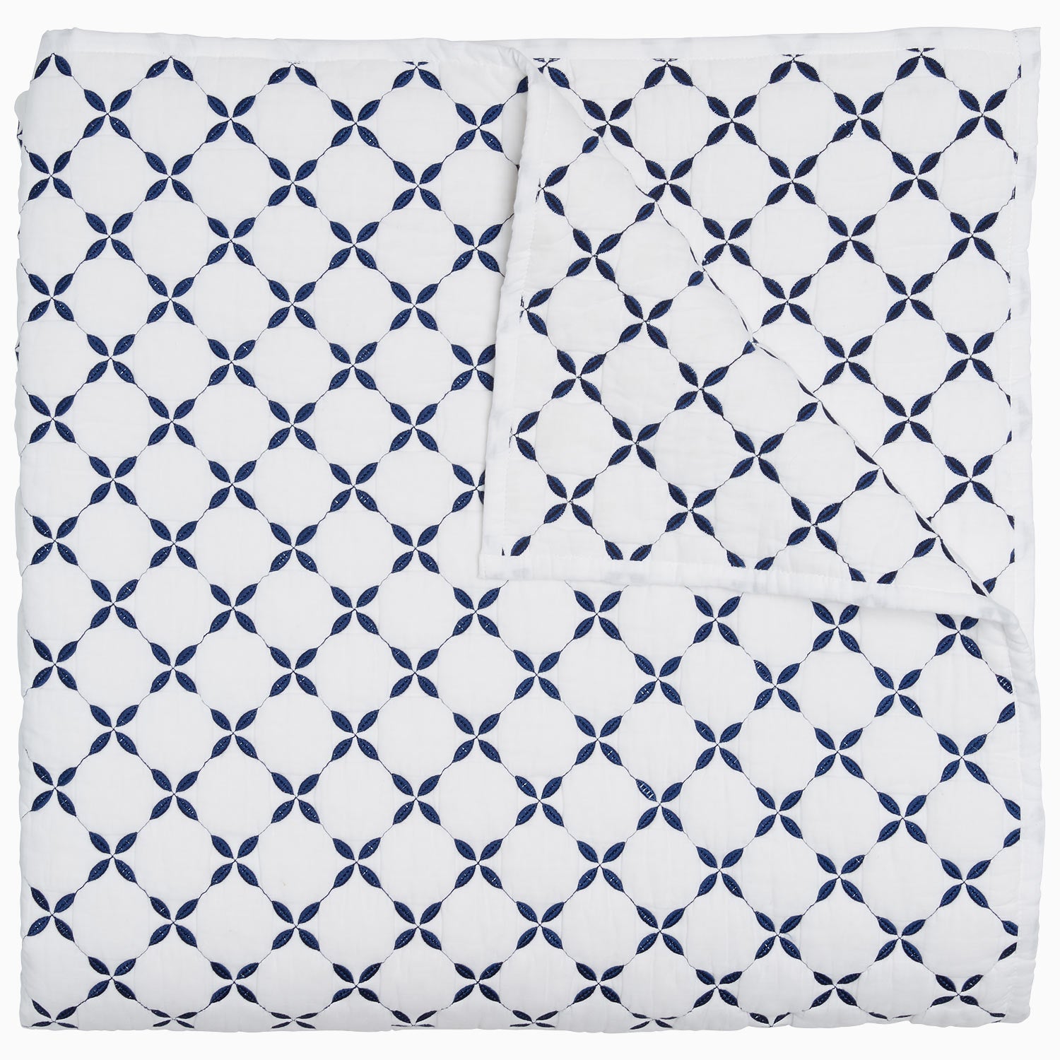 Layla Indigo Quilt - Premium Cotton Bedspread, Queen Size, Handmade Boho Chic Quilted Coverlet for Bedroom Decor - Perfect for Cozy Nights, Guest Rooms & Bohemian Home Styling