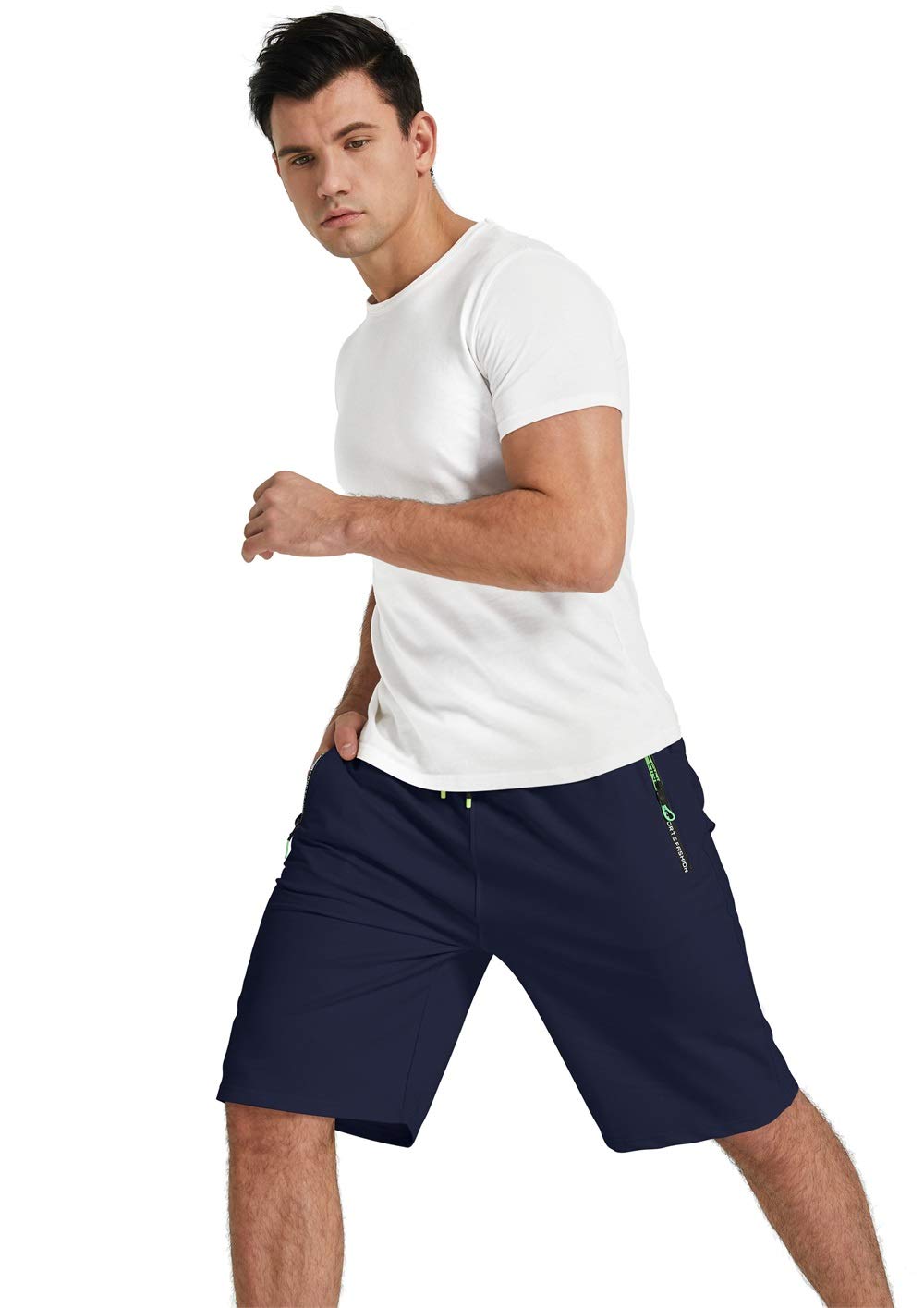 YTD Men's Casual Classic Fit Drawstring Shorts - Elastic Waist, Pockets - Perfect for Summer, Beach, Gym & Outdoor Activities