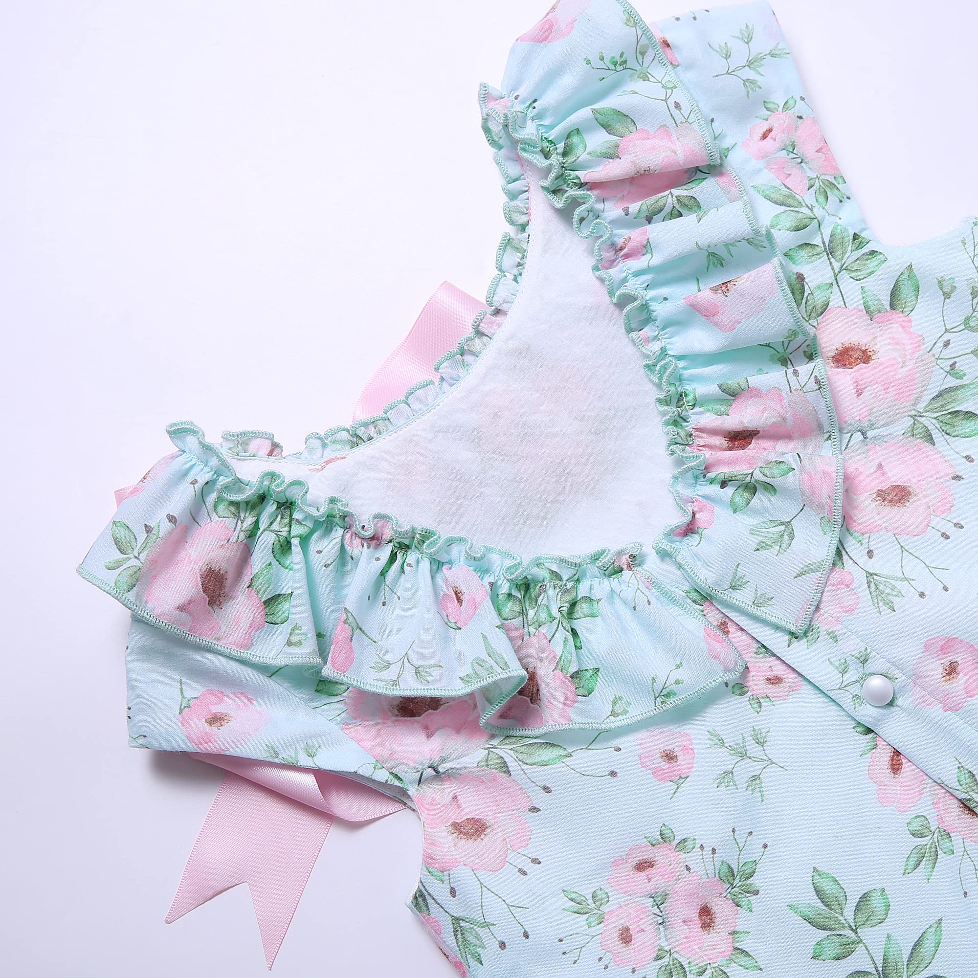 Pettigirl Girls Floral Ruffle Lace Dress - Elegant Spring & Summer Casual Outfit for Toddlers - Perfect for Holidays, Parties & Special Occasions