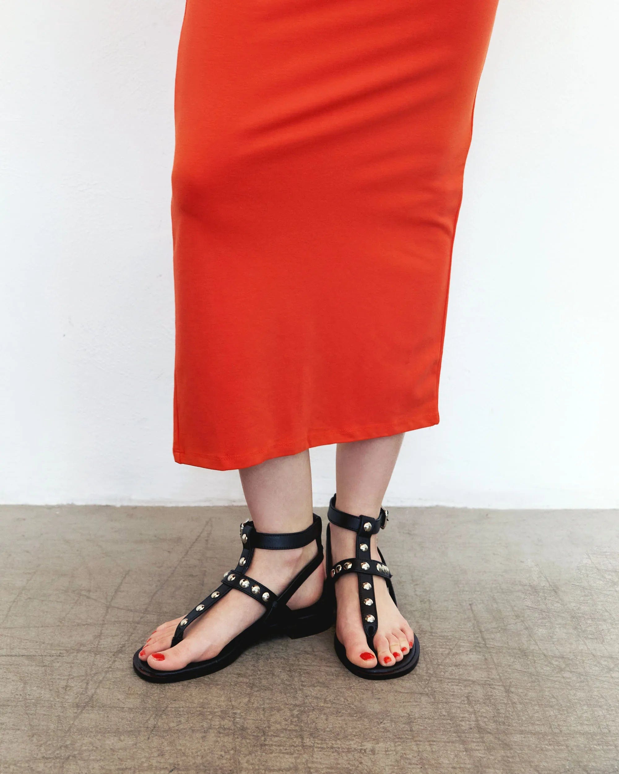 Vegan Grape Leather Gladiator Sandals for Women - Black | Eco-Friendly Fashion Footwear for Summer Outfits & Casual Wear