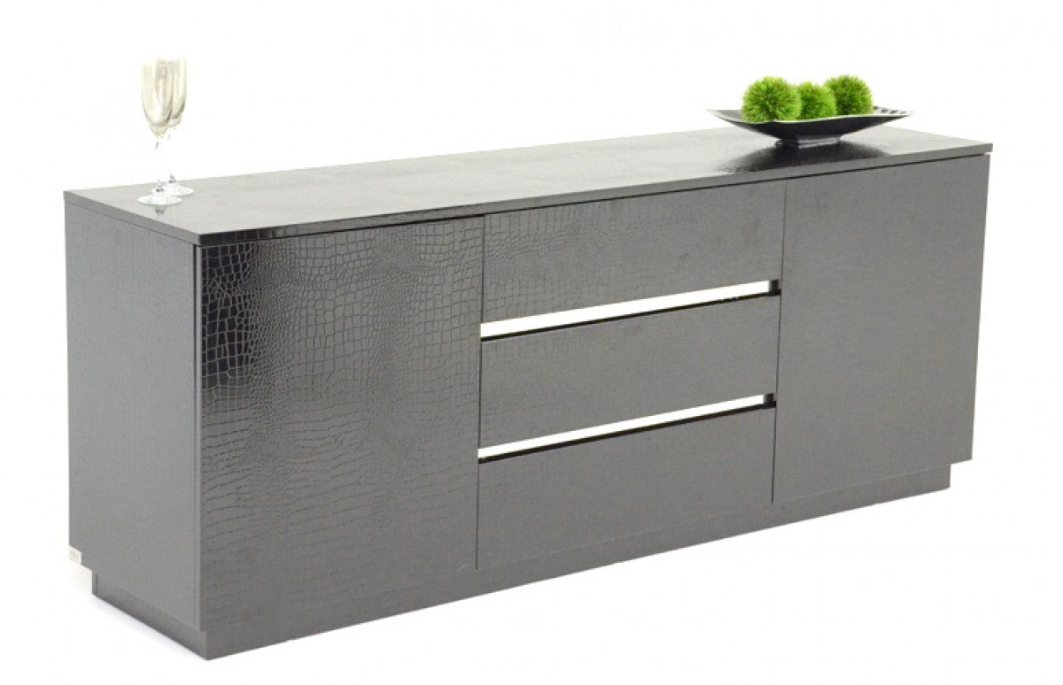 Sam Lacquer Buffet - Elegant Wooden Sideboard for Dining Room & Living Room Storage - Perfect for Home Decor, Entertaining & Organizing Dishes