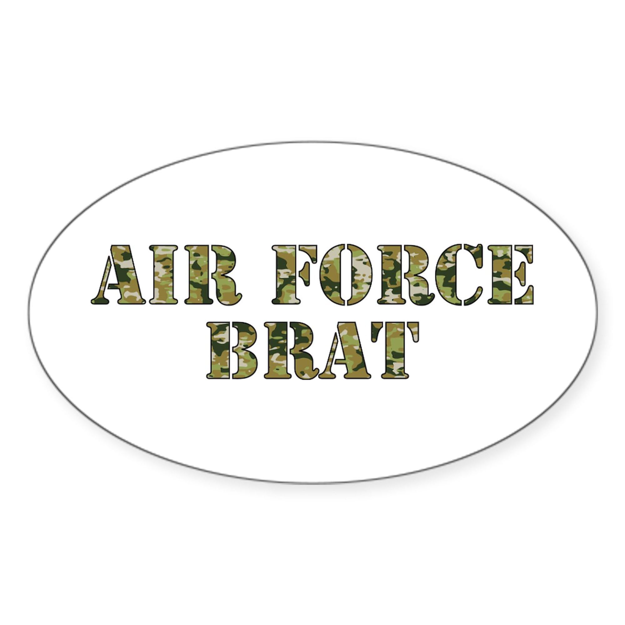Camo Brat Oval Sticker - Durable Vinyl Car Bumper Decal for Trucks, Cars & Laptops - Perfect for Outdoor Enthusiasts & Military Supporters