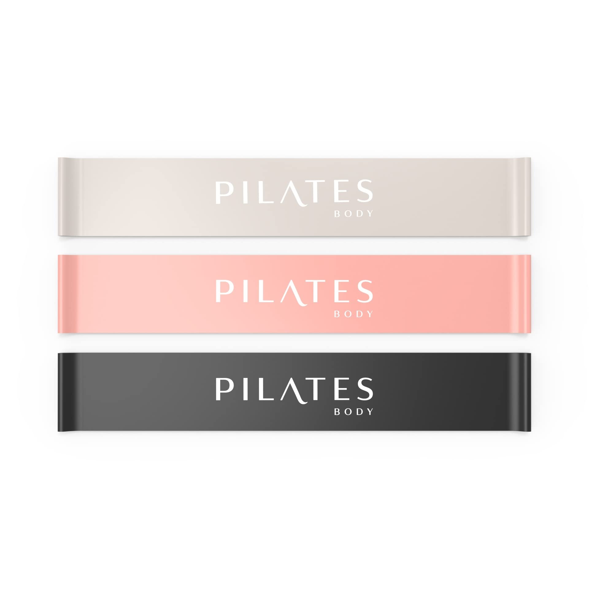 Premium Resistance Bands Set of 3 - Heavy, Medium & Light Tension for Glutes, Thighs & Squats | Non-Slip Natural Latex Exercise Bands for Pilates, Yoga, Aerobics & Home Workouts | Perfect for Travel, Stretching & Strength Training