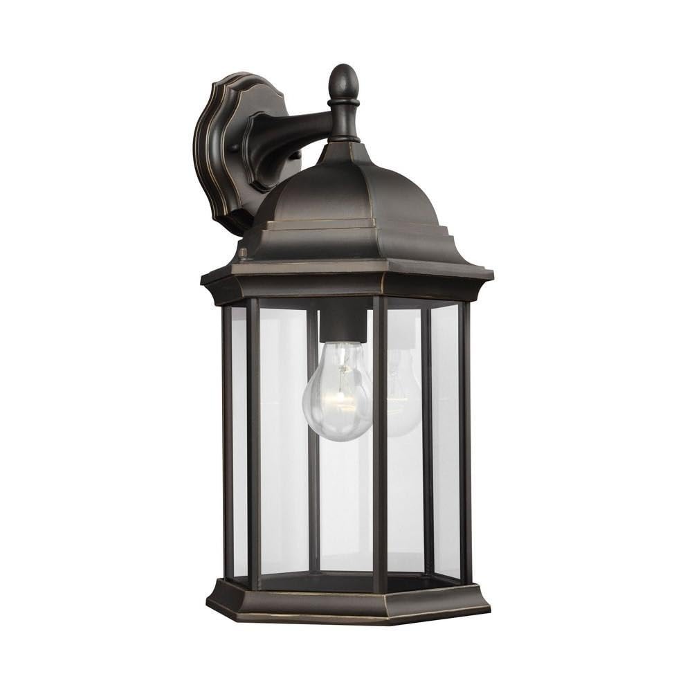 Antique Bronze Large Wall Lantern with Incandescent Lighting - Traditional Outdoor Light Fixture for Porch, Garden & Patio Decor - 73-Bel-2288818