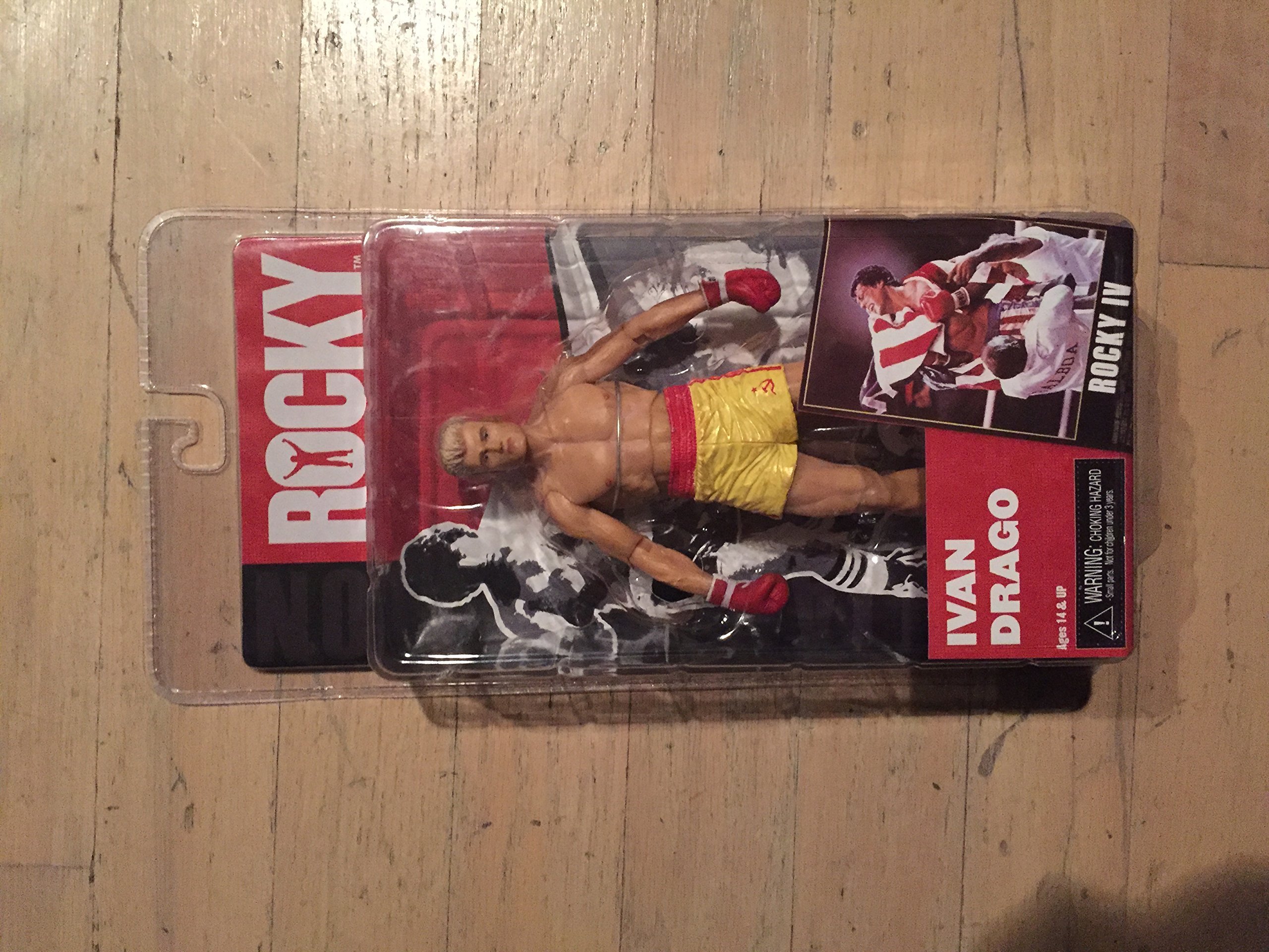 Rocky NECA Series 2 Drago IV 7-Inch Action Figure with Yellow Trunks - Collectible Movie Toy for Boxing Fans & Display Decor