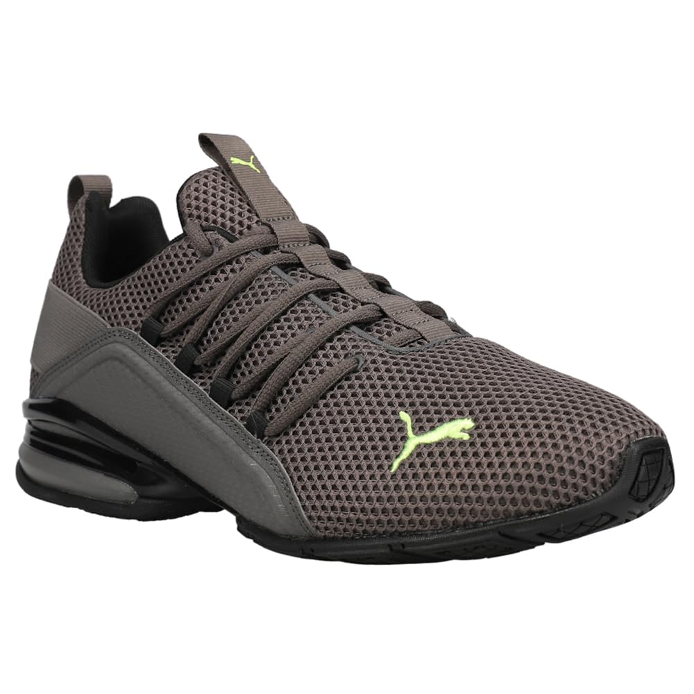 PUMA Men's Axelion LS Training Sneakers - Lightweight Running Shoes for Gym & Workouts - Grey - Size 7.5 M - Perfect for Jogging, Cross Training & Casual Wear