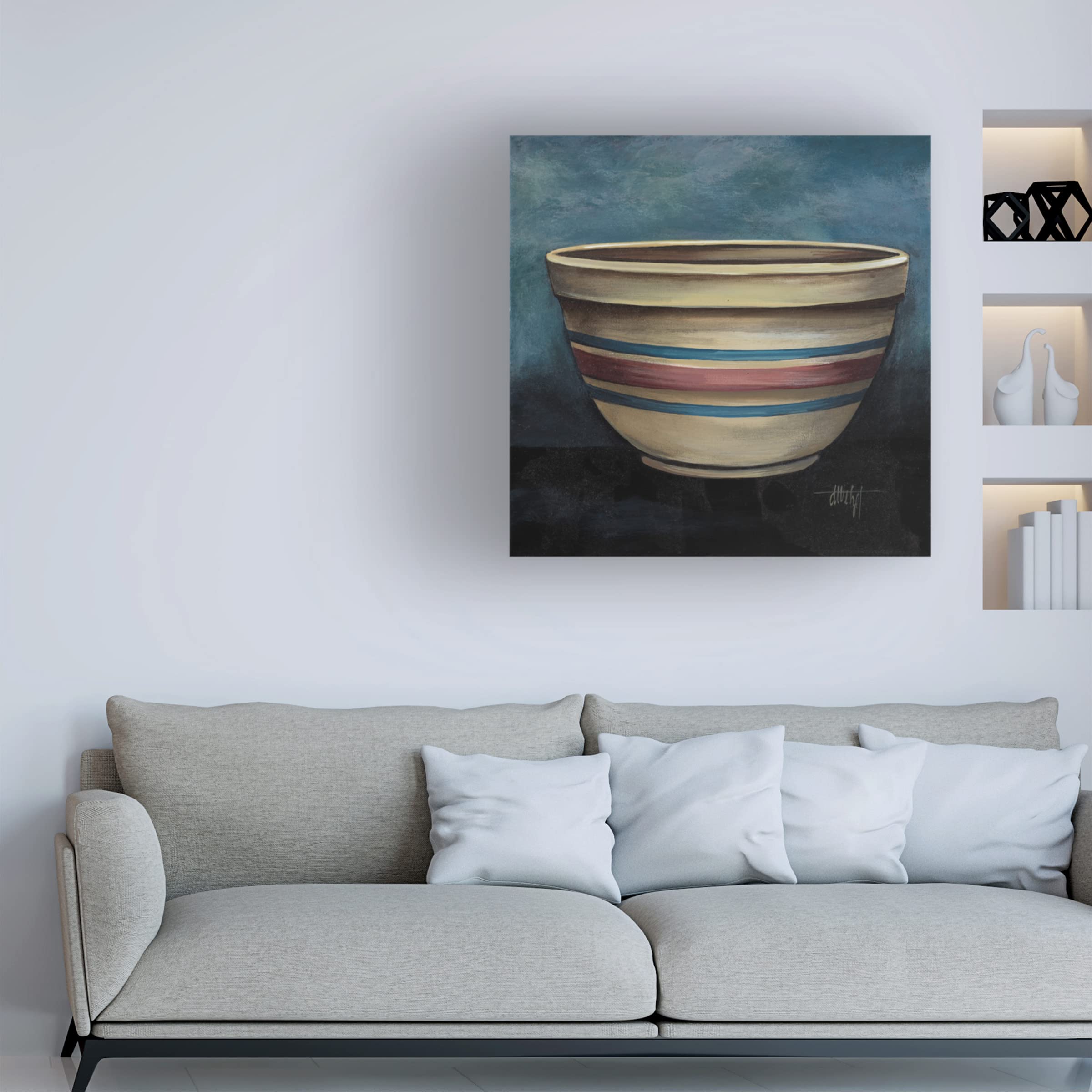 Trademark Fine Art 'Bread Bowl' Canvas Wall Art Print by Debbi Wetzel - Perfect for Kitchen, Dining Room & Farmhouse Decor