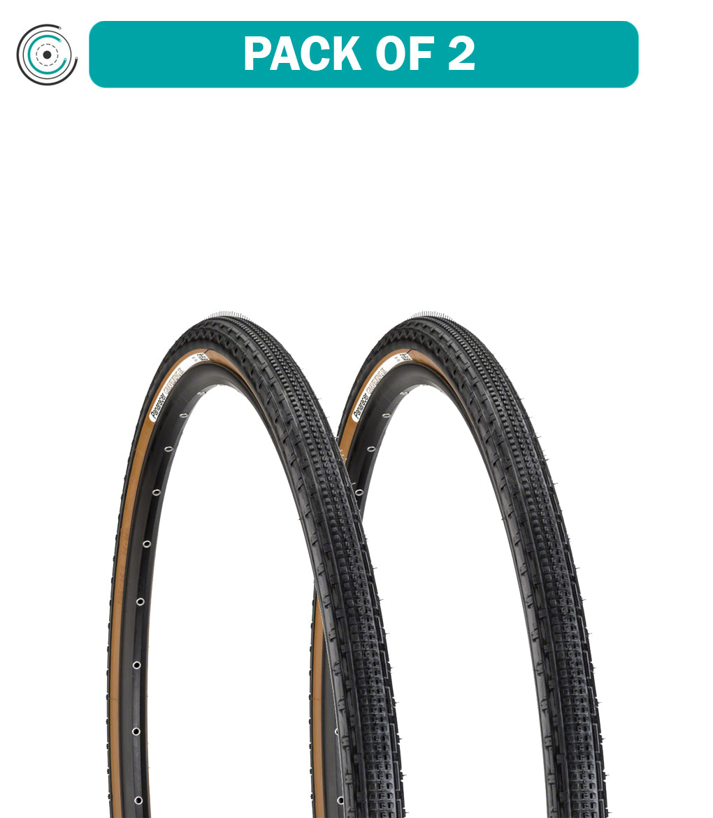2 Pack Panaracer GravelKing SK Tires 700x50 Tubeless Folding Bike Tires - Black/Brown for Gravel & Adventure Cycling - Perfect for Off-Road Trails and All-Weather Riding