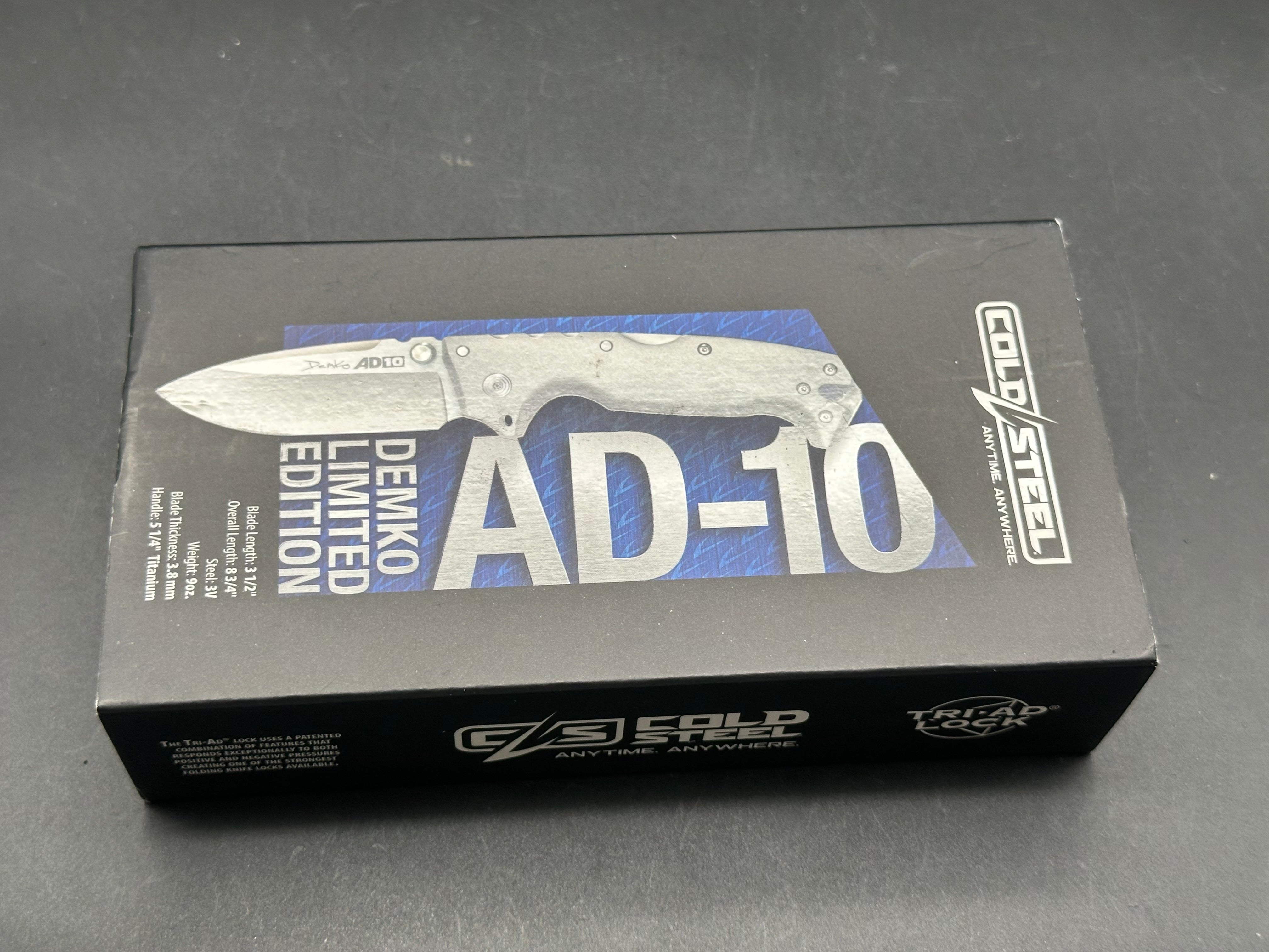 Cold Steel AD-10 Demko Titanium Limited Edition Folding Knife - Premium EDC, Outdoor Survival & Tactical Use