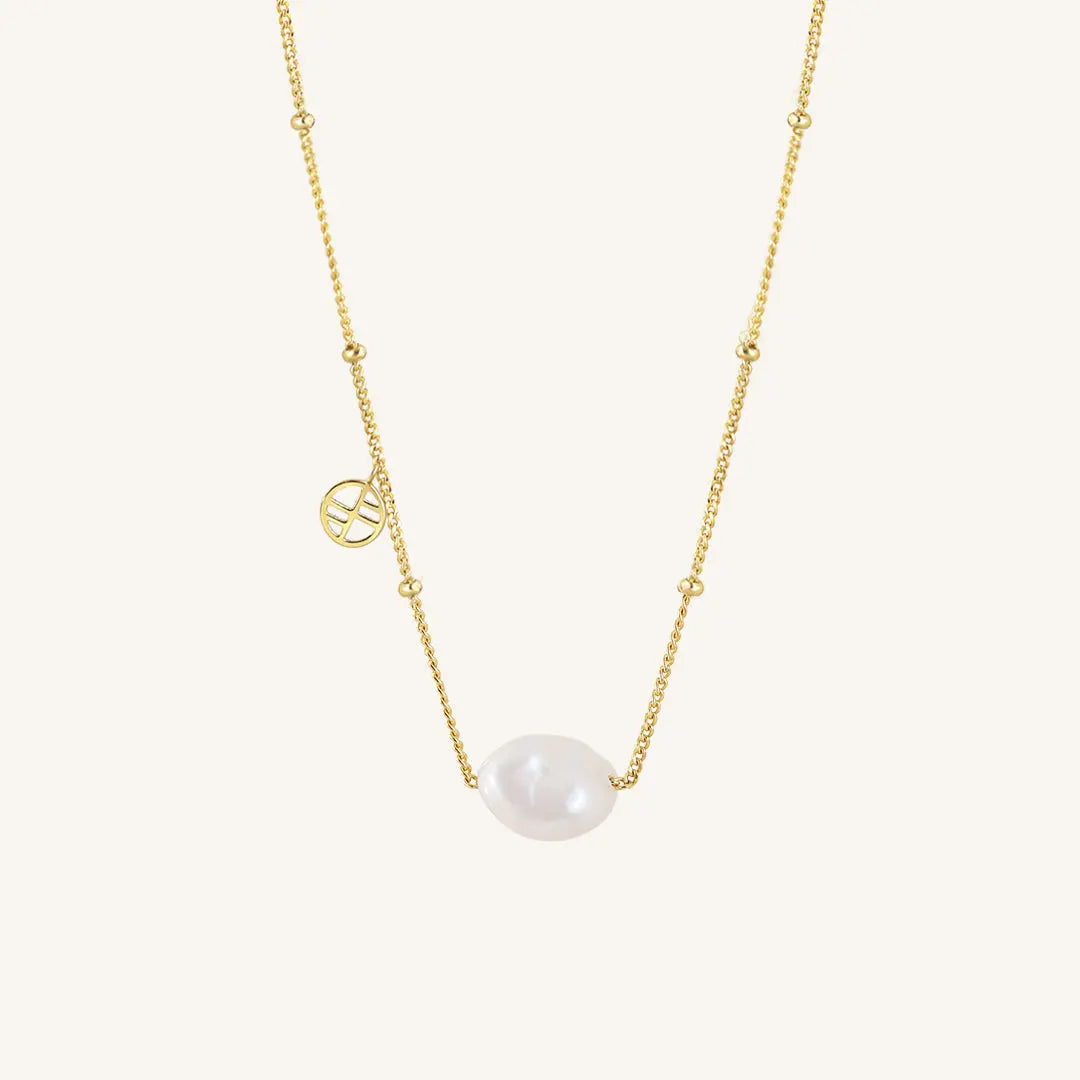 Elegant Dove Pearl Necklace for Women - 18K Gold Plated Freshwater Pearl Pendant - Perfect for Weddings, Anniversaries & Special Occasions