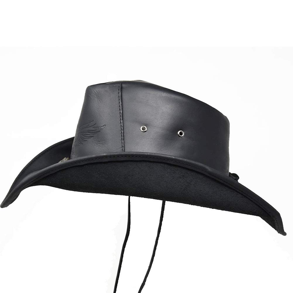 Premium BULLHIDE Leather Cowboy Hat for Men - King of The Road with 3 3/8