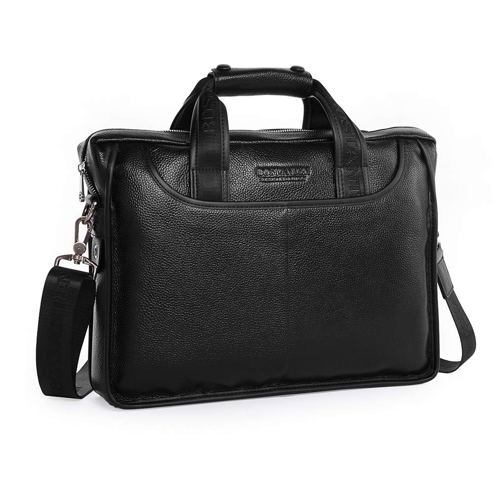 Premium Genuine Leather Briefcase for Men - BOSTANTEN Business Messenger Bag - Durable Laptop Bag for Office, Work & Travel