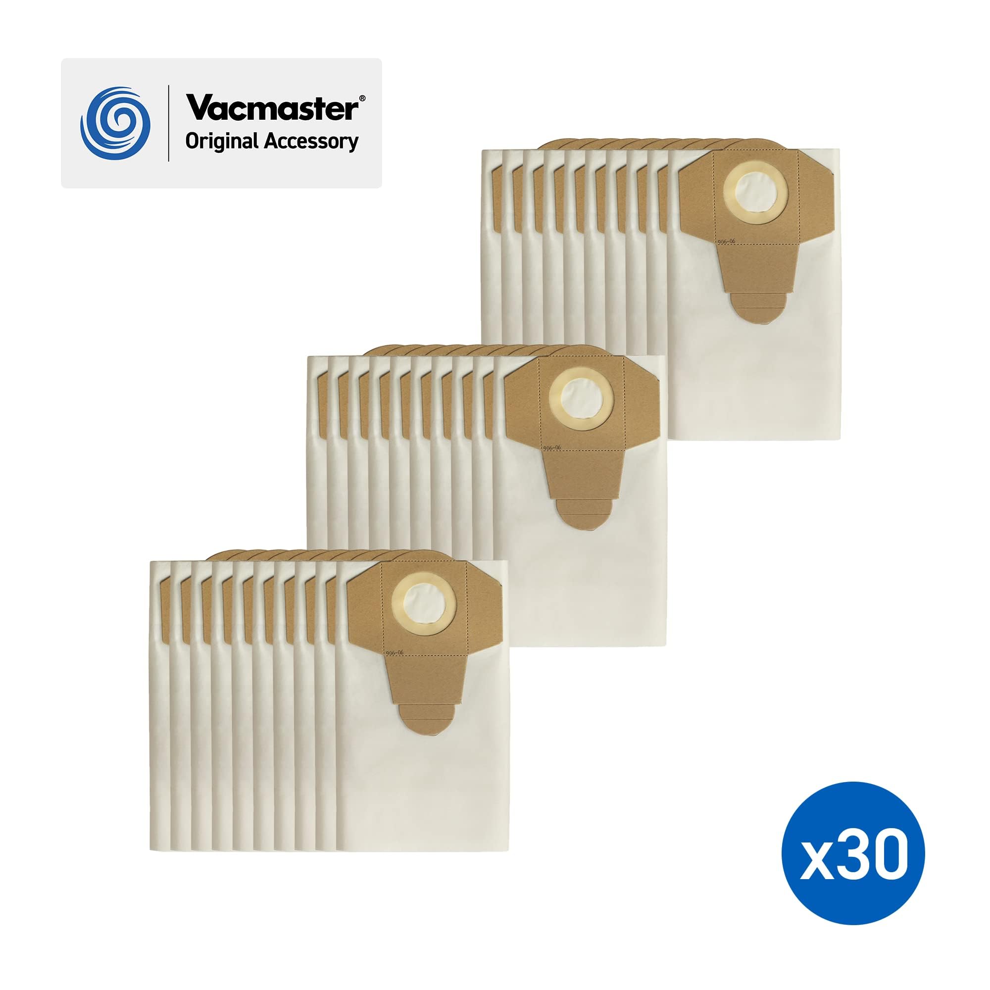 Vacmaster 45-50L Dust Bags - 30 Pack Fine Filtration for Wet/Dry Vacuums & Dust Extractors | Ideal for Home Cleaning, Construction Sites & Workshop Dust Collection