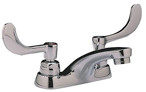 American Standard Low Lead Cast Brass Vandal-Resistant Bathroom Faucet - 2-Handle Blade Handle Design (Model 5500175.002) - Perfect for High-Traffic Public Restrooms & Commercial Spaces