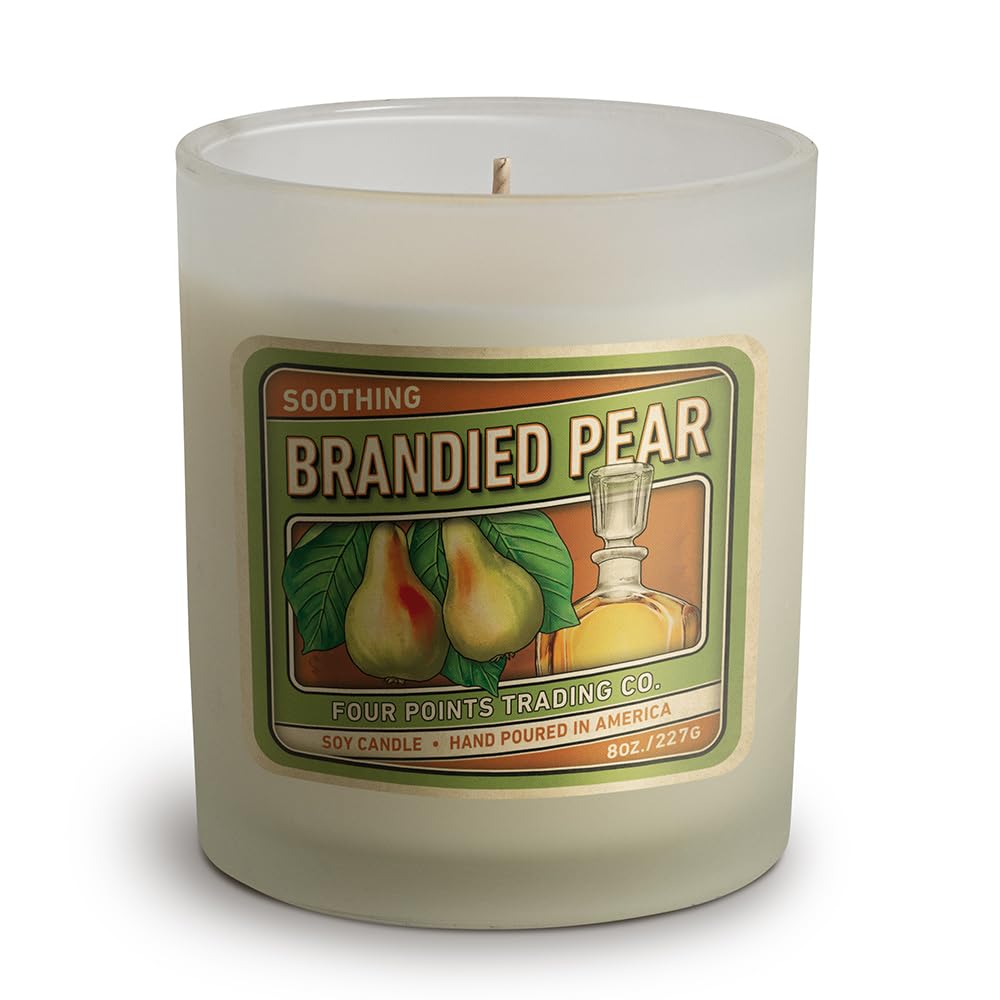 Brandied Pear Soy Candle - Handcrafted Aromatherapy Gift for Home, Birthdays & Holidays