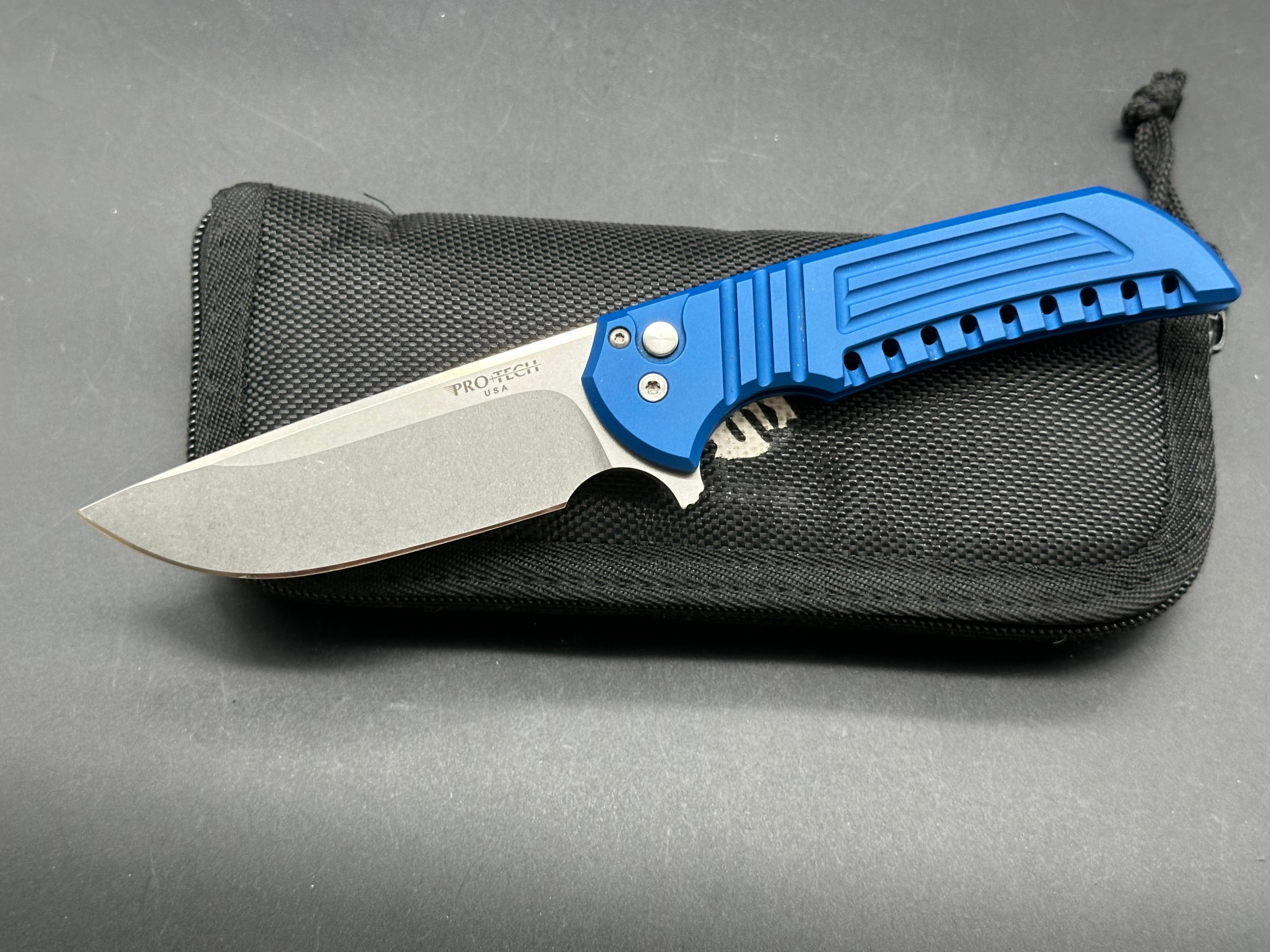 Protech Mordax Button Lock Folding Knife - DROP + Ferrum Forge Collaboration - EDC Pocket Knife for Outdoor, Camping, and Everyday Carry
