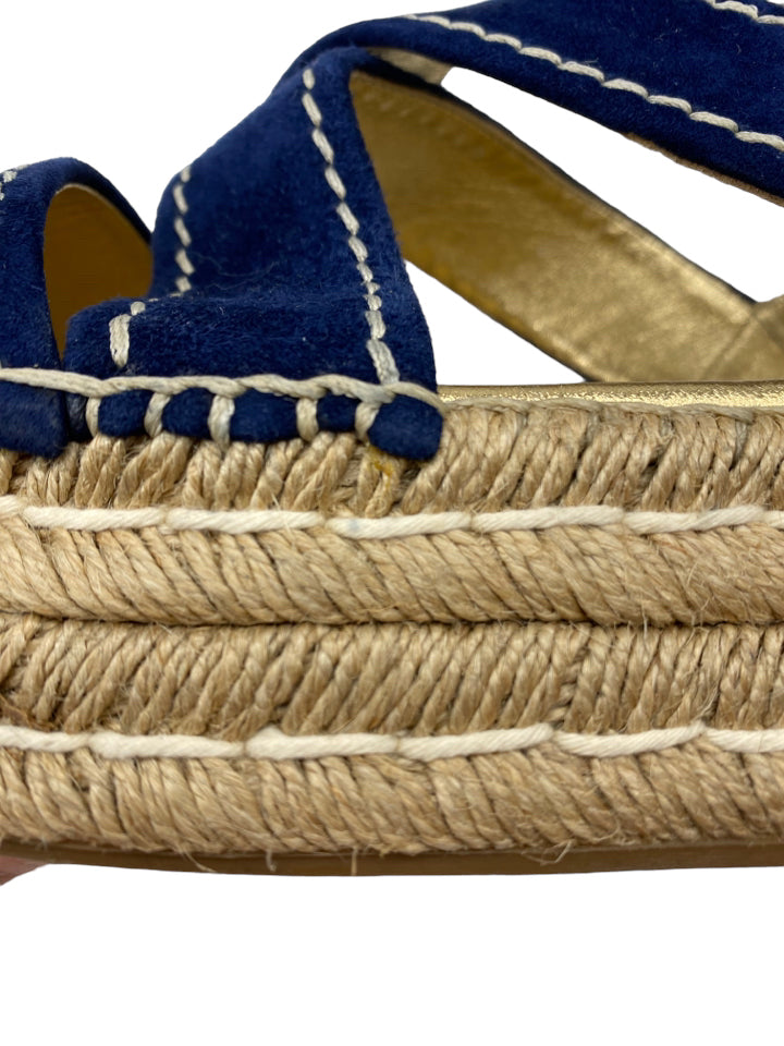 Prada Crisscross Suede Espadrille Sandals - Women's Size 8 (EU 38) - Luxury Summer Casual Shoes for Beach, Vacation & Everyday Wear