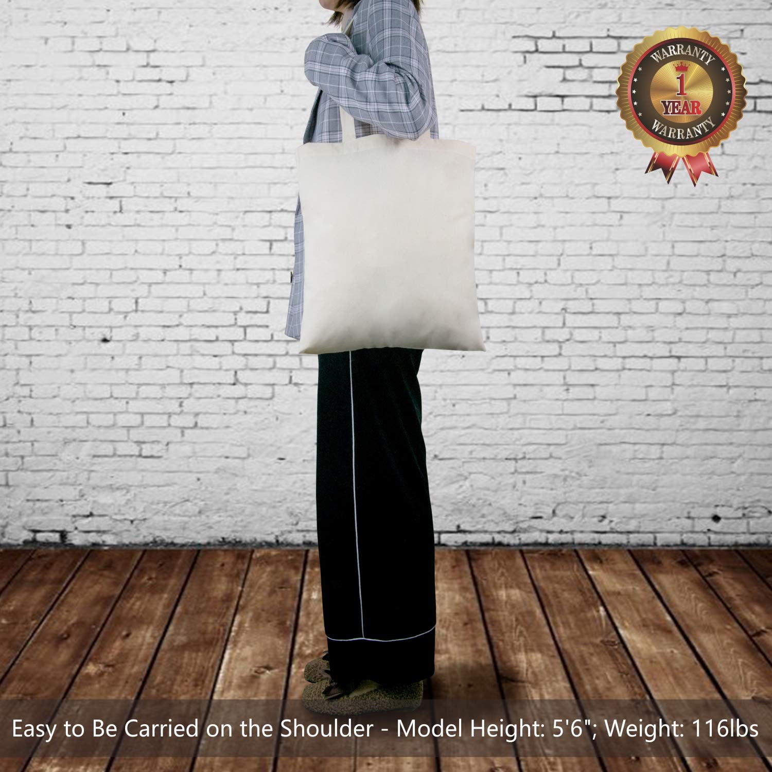 TOPDesign 24-Pack Eco-Friendly Cotton Tote Bags - Lightweight Reusable Grocery Shopping Bags for DIY, Advertising & Promotions | Perfect for Gifts, Giveaways & Events | Great for Groceries, Farmers Markets & Beach Trips