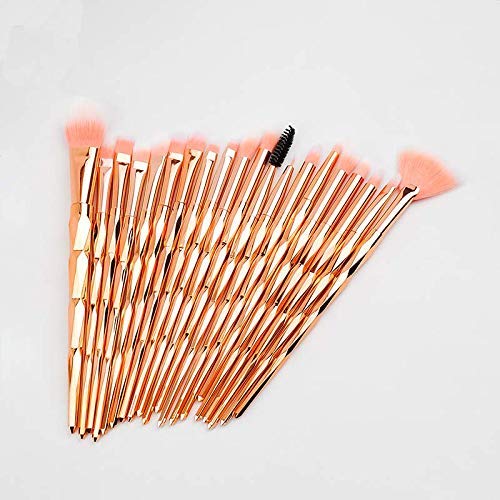 Premium 20-Piece Rose Gold Makeup Brush Set - Soft Synthetic Bristles for Flawless Eyeshadow, Blending & Contouring - Perfect for Professional Makeup Artists & Beginners - Ideal for Daily Use, Travel & Makeup Kits