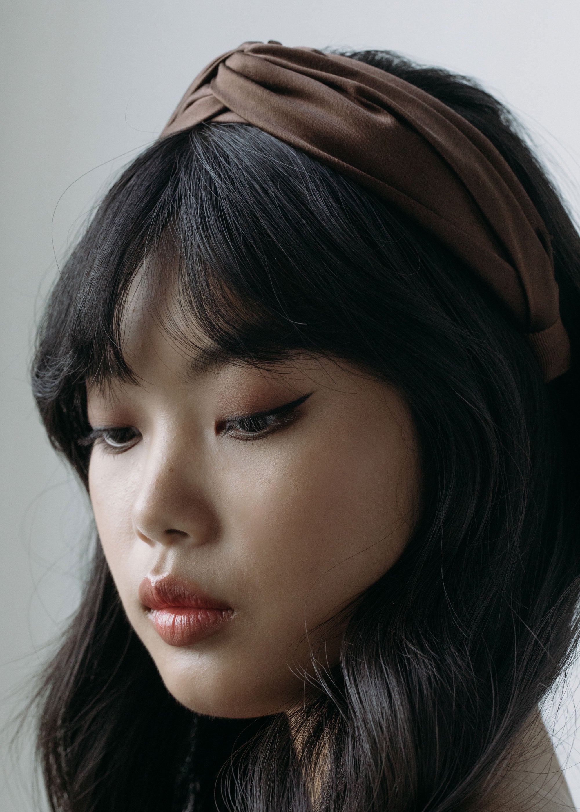 Luxury Twist Headband in Silk Satin - Espresso Brown Hair Accessory for Women | Perfect for Weddings, Parties & Everyday Elegance