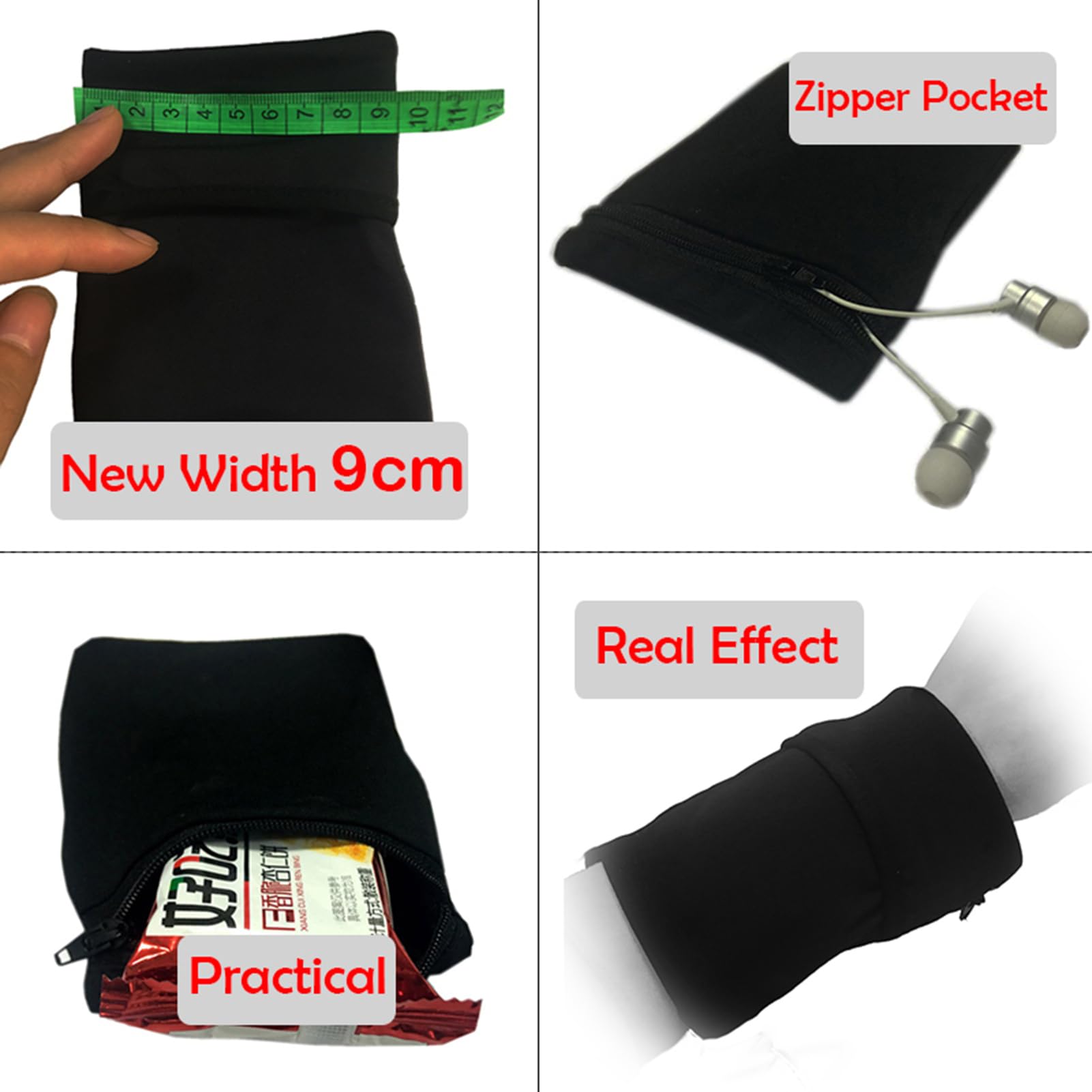 Lightweight Breathable Running Armband Phone Pouch for iPhone & Android - Sports Wrist Wallet for Men & Women - Perfect for Jogging, Cycling, Gym Workouts & Dog Walking