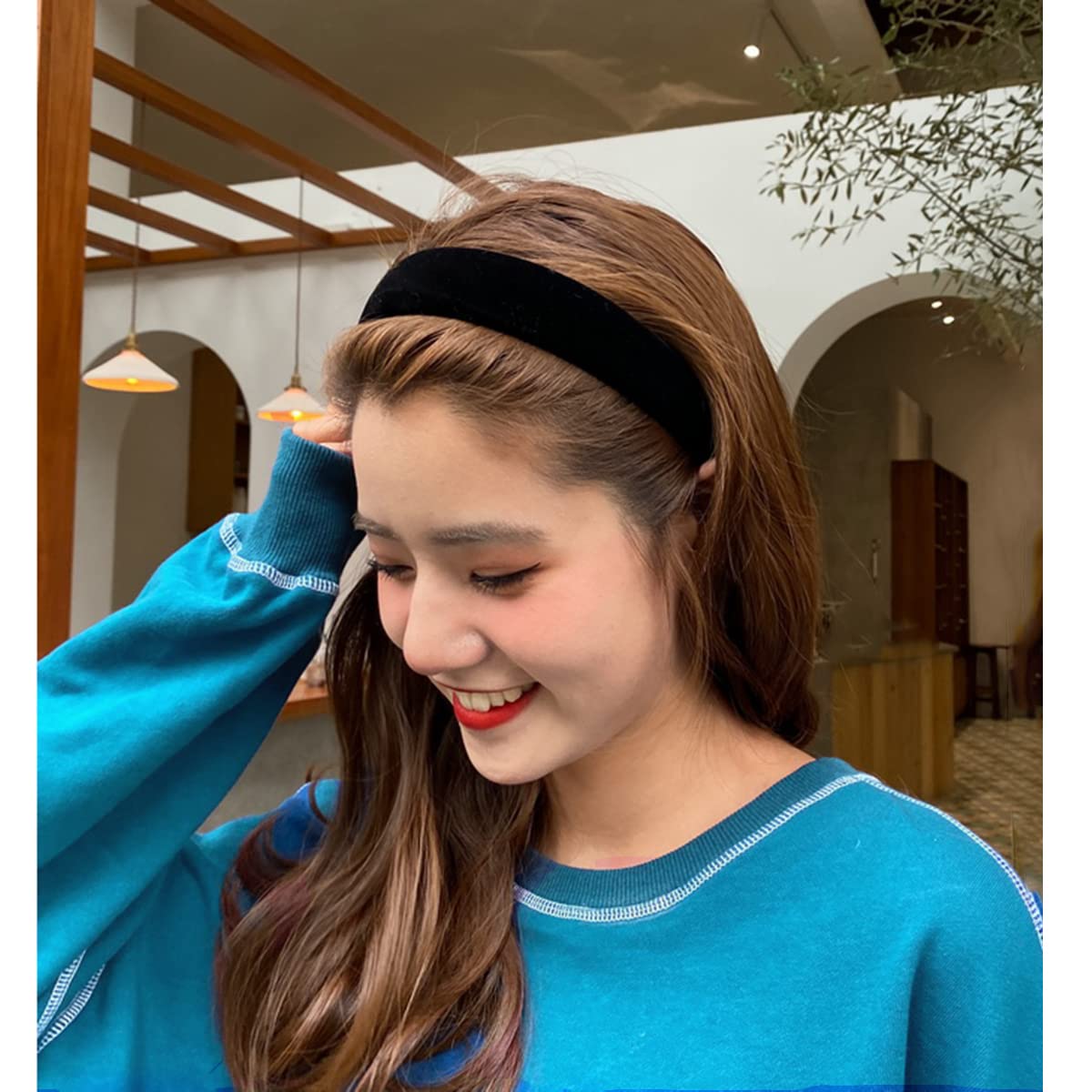 Soft Velvet Wide Headbands for Women & Girls - 3 Pack Non-Slip Fashion Hair Accessories | Perfect for Workouts, Yoga, and Everyday Style