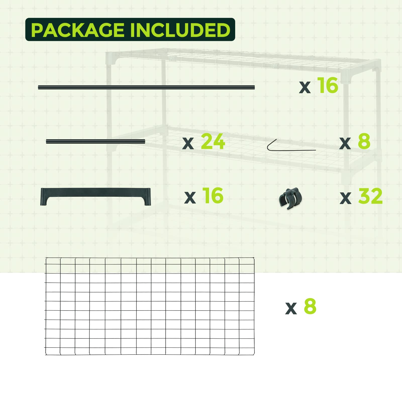 EAGLE PEAK 4-Tier Greenhouse Shelving Unit - 35