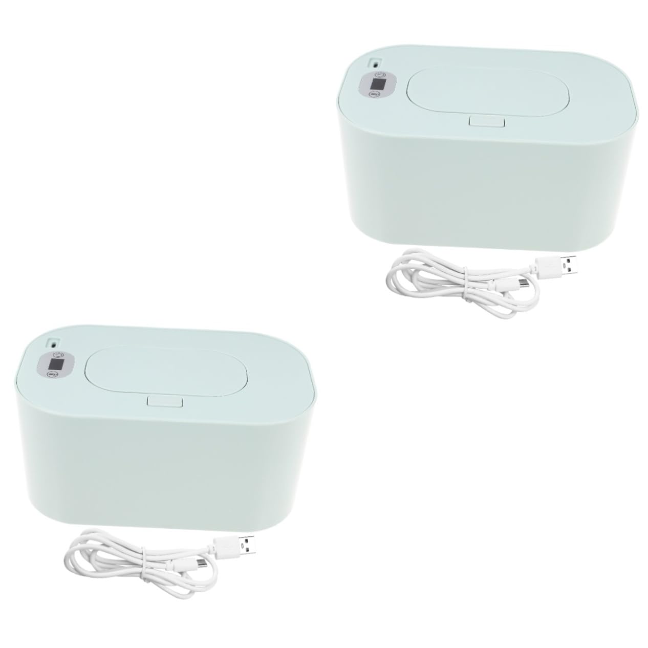 iFundom 2-Pack Baby Wipe Warmer & Dispenser - Portable Electric Tissue Heater for Newborn Care, Perfect for Diaper Changes & Nursery Essentials (White) - Ideal for Home, Travel & Daycare Use