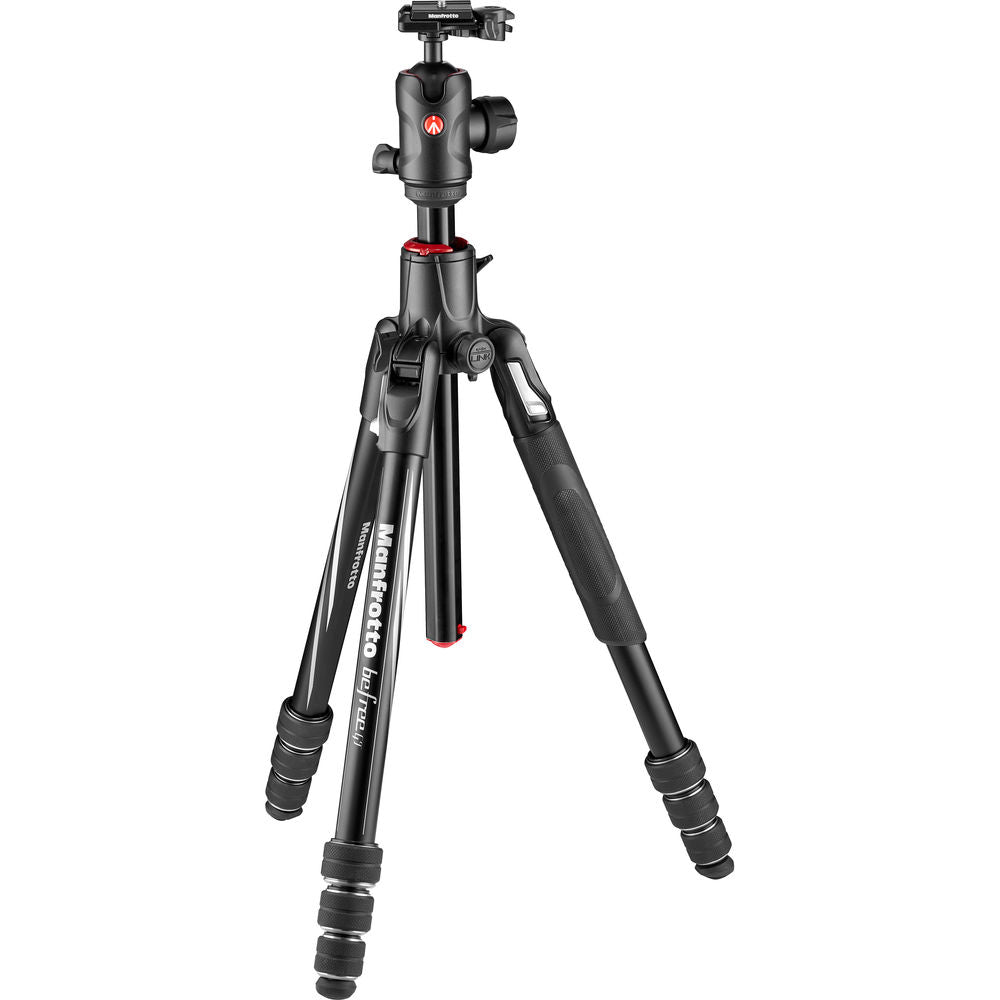 Manfrotto Befree GT XPRO Aluminum Travel Tripod with 496 Center Ball Head - Lightweight Compact Tripod for Travel Photography, Vlogging & Outdoor Adventures