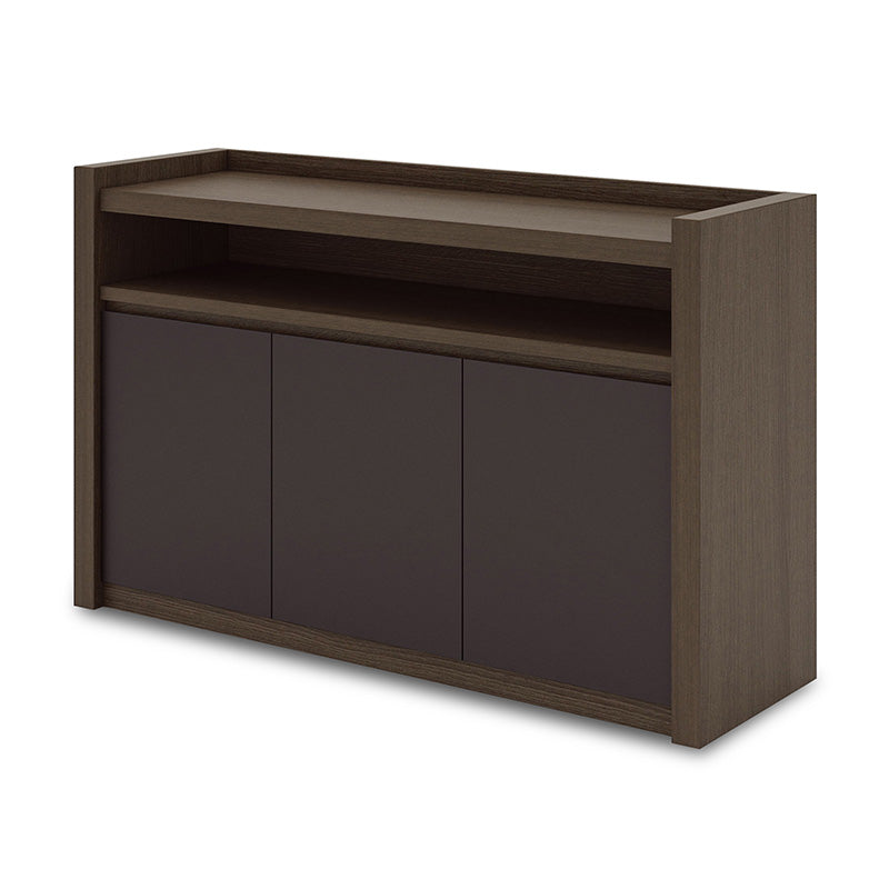 CARTER Credenza Sideboard 1.3M Coffee Grey - Modern TV Stand Buffet Cabinet for Living Room, Dining Room & Entryway Storage