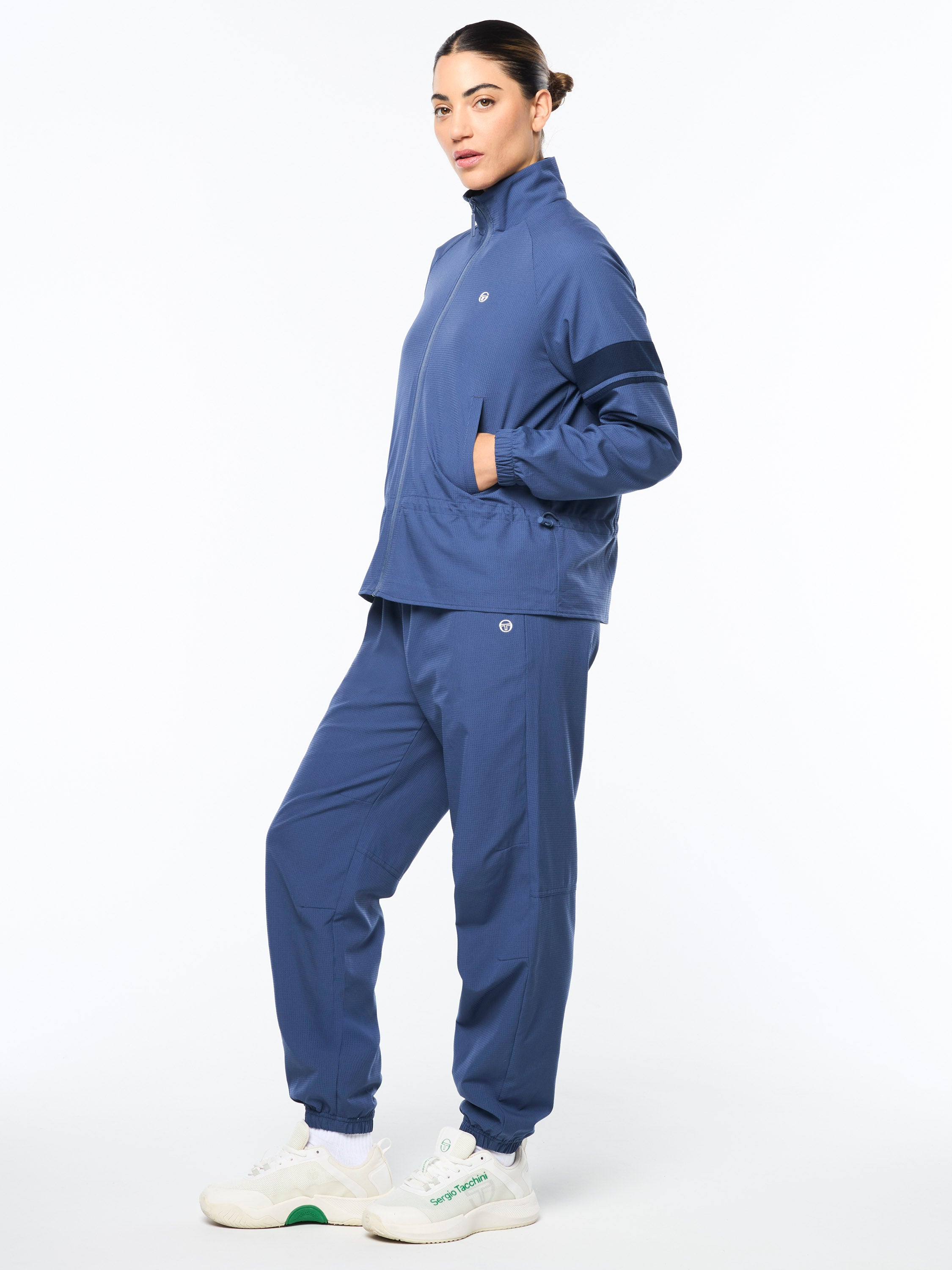 Luna Track Jacket - Blue Indigo Athletic Running Jacket for Women & Men | Lightweight Breathable Windbreaker for Outdoor Jogging, Hiking & Casual Wear