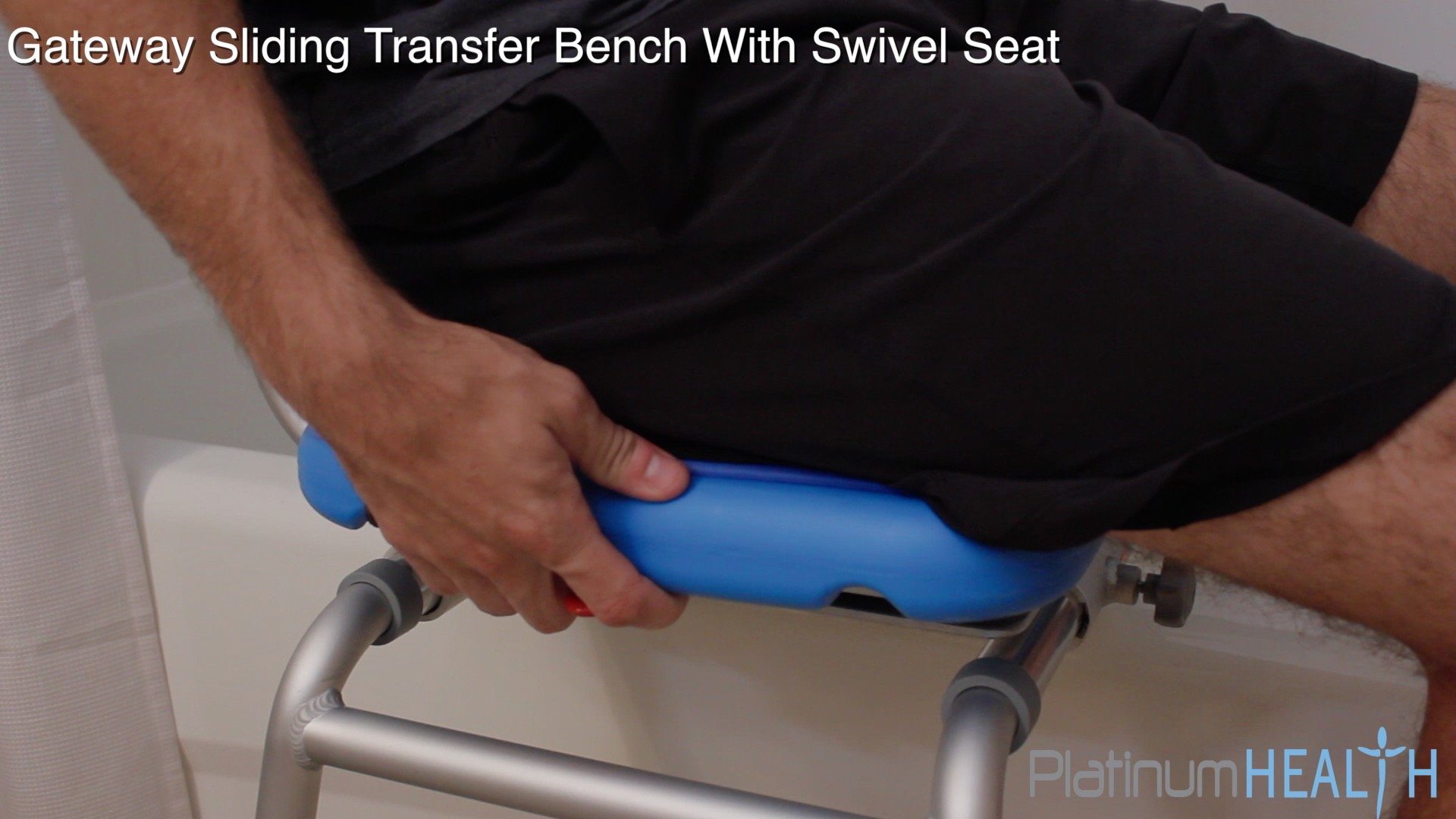 Premium Sliding Bath Transfer Bench with Swivel Seat & Padded Cushion - Adjustable Shower Chair for Elderly & Disabled - Safe Bathroom Mobility Aid for Seniors, Post-Surgery Recovery & Home Care Use