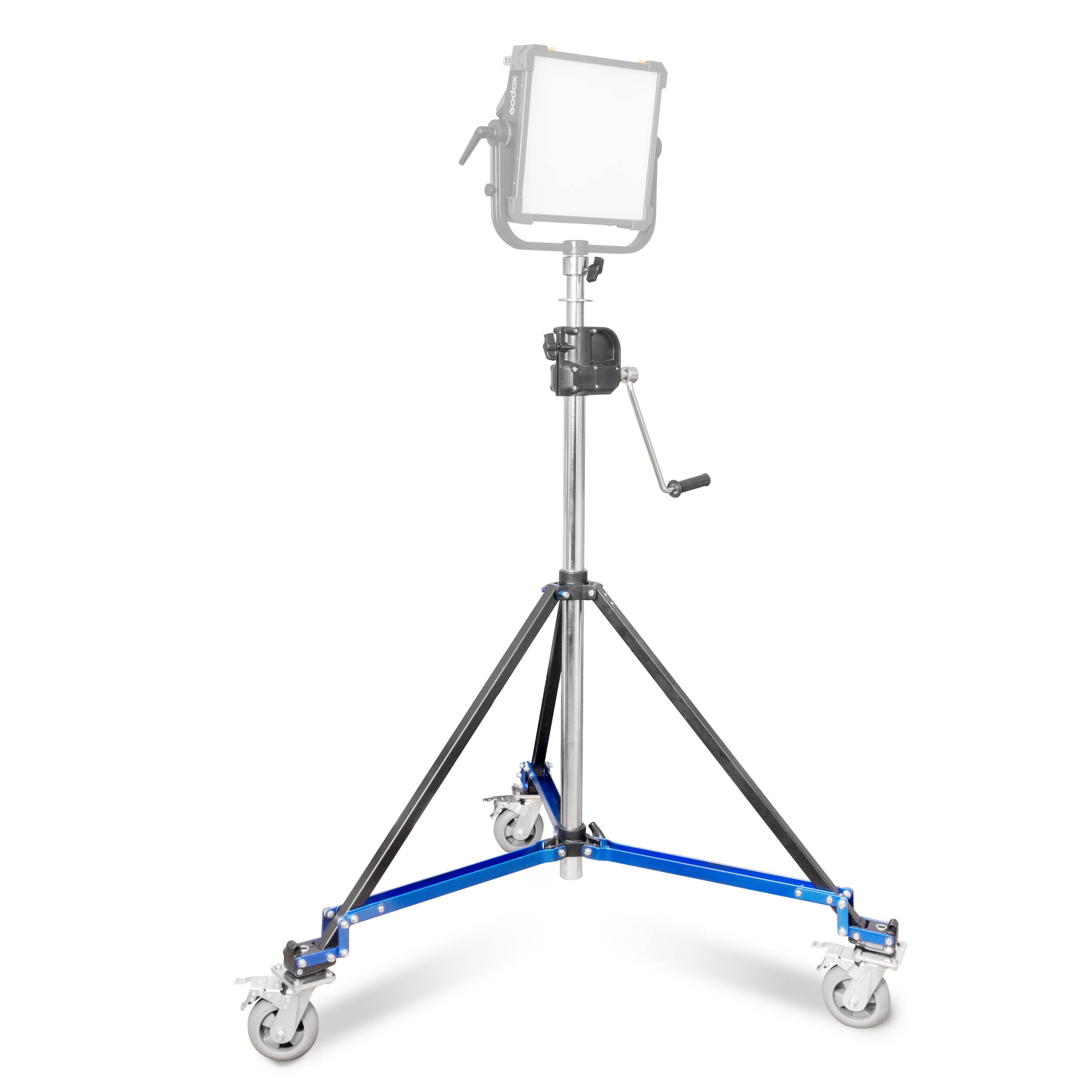170-280cm Heavy Duty Single Riser Stainless Steel Geared Junior Wind Up Stand - Perfect for School Bands, Marching Performances & Outdoor Music Events