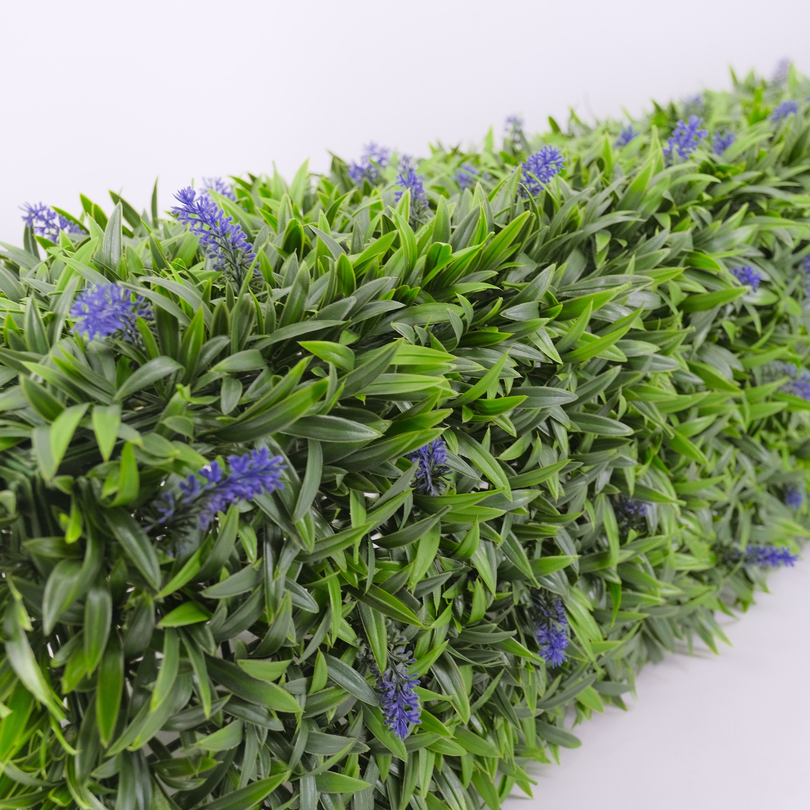 25x100x25cm Freestanding Artificial Lavender Hedge Panel - Privacy Screen for Outdoor Garden, Balcony, and Patio Decor