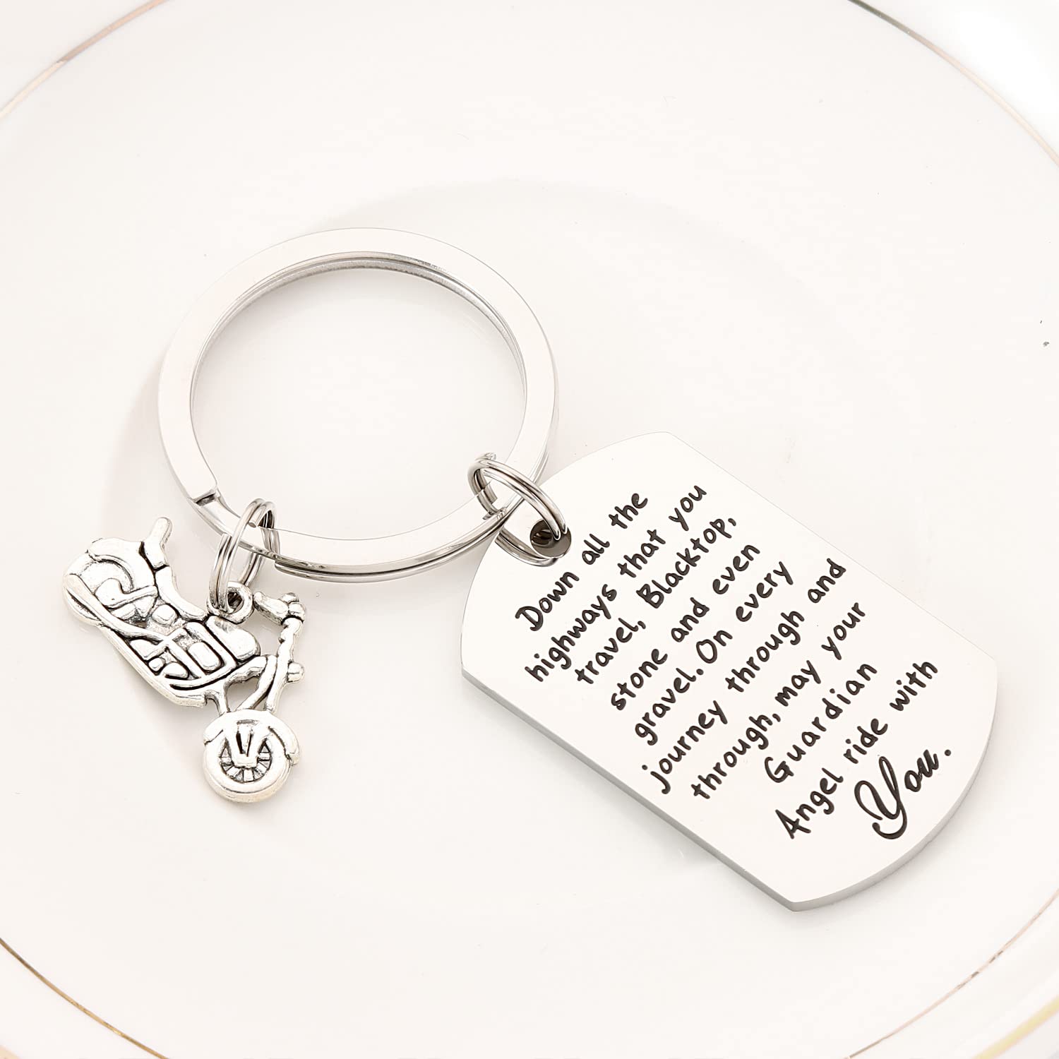 Motorcycle Keychain for Men - Durable Biker Key Ring with Safety Hook, Ideal Gift for Riders - Perfect for Motorcycle Keys, Keyrings & Everyday Carry