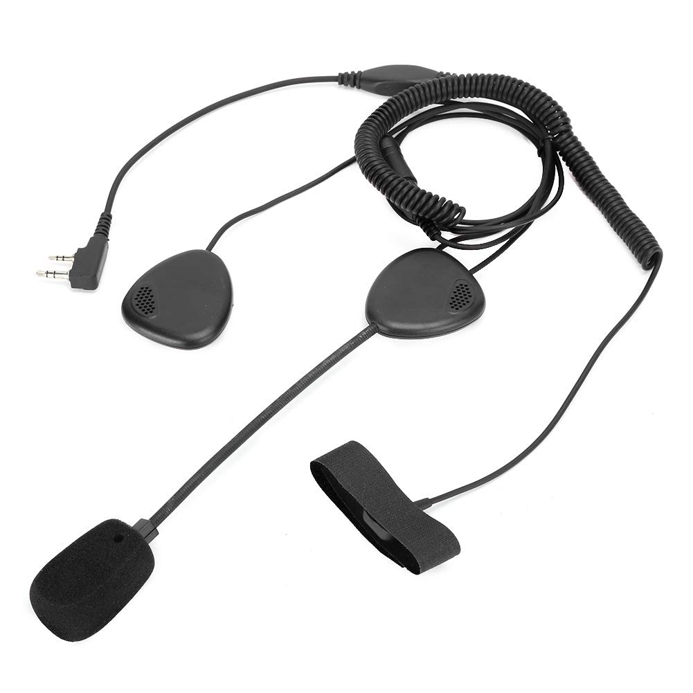 Motorcycle Helmet Headset - K Head Motorbike Bluetooth Intercom System with PTT Button & Noise-Canceling Mic for Two-Way Radio/Walkie Talkie Communication - Perfect for Group Riding, Road Trips & Adventure Tours