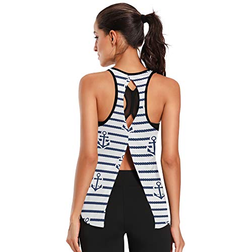 Navy Blue Striped Rope and Anchor