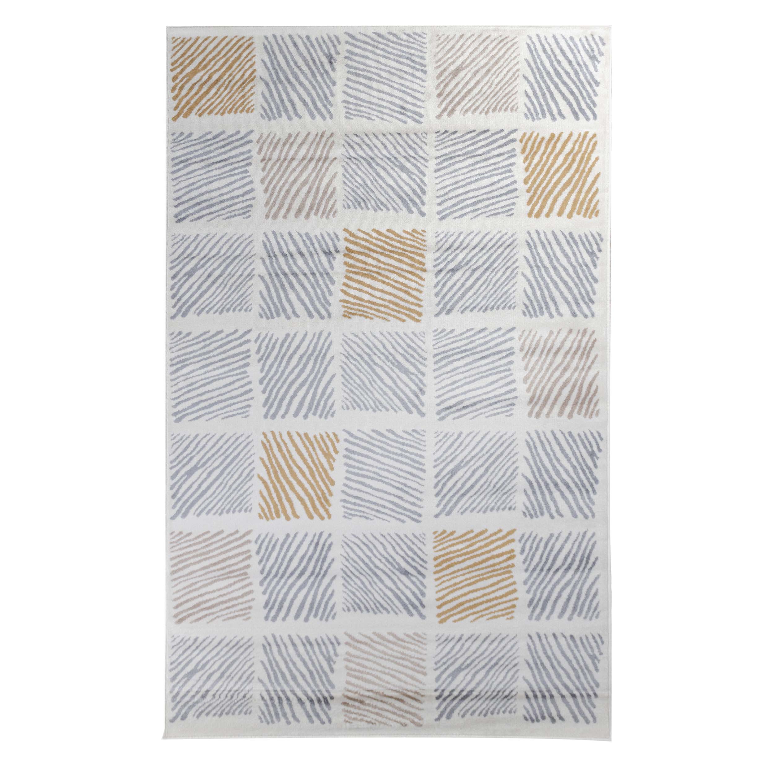 Lysandra Modern Geometric Indoor Area Rug & Runner Rug - Non-Slip, Soft & Durable - Perfect for Living Room, Bedroom, Hallway & Office Decor