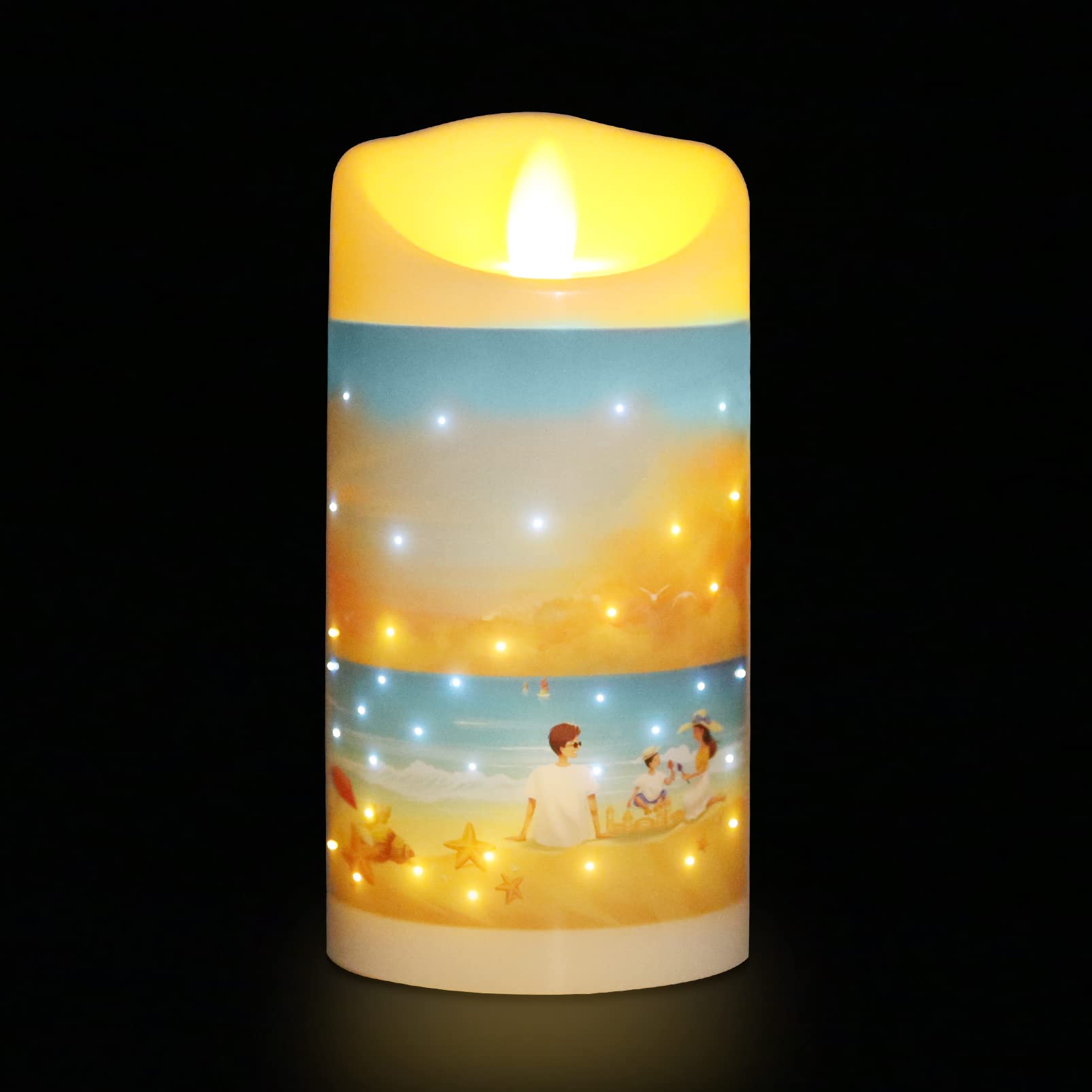 RAINDEE Flameless LED Candles with Timer - Real Wax Battery Operated Pillar Candles for Home Decor, Wedding, Holiday & Party - Romantic Ambiance for Dining, Bathroom, Bedroom & Outdoor Events