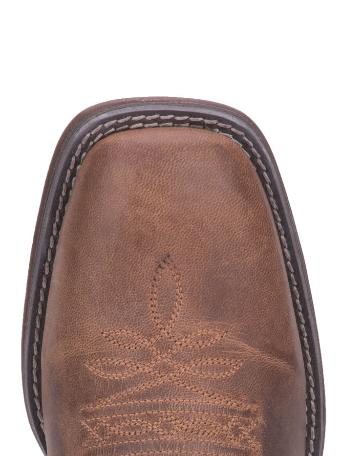 Laredo 7454 Men's Bennett Leather Boots - Distressed Tan Cowboy Boots for Western Riding & Casual Wear
