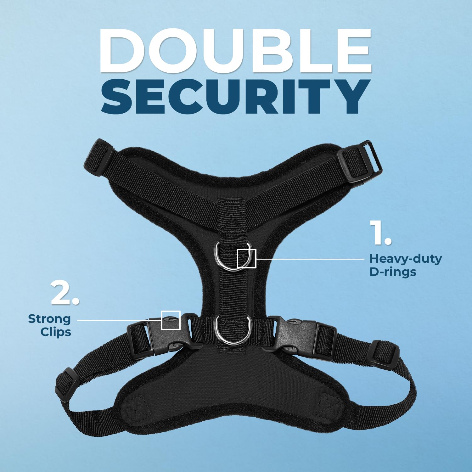 Best Pet Supplies Voyager Step-in Lock Dog Harness with Reflective Leash & Neoprene Handle - 5ft Adjustable Combo for Small, Medium & Large Dogs/Puppies/Cats - Black, Medium - Perfect for Walking, Training & Nighttime Safety