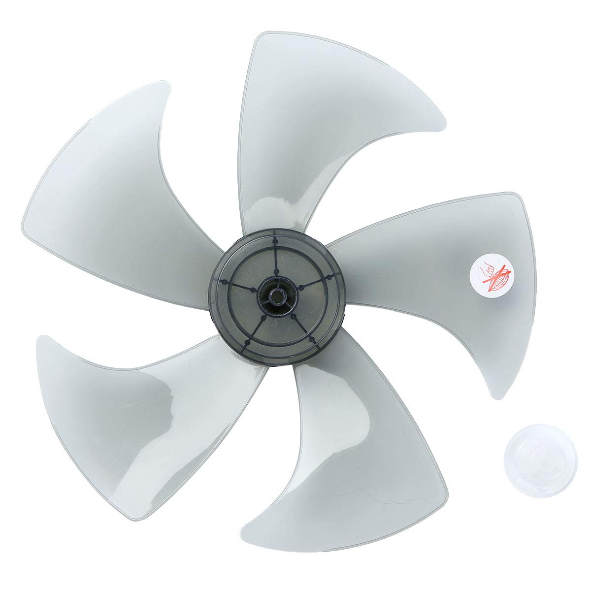 Freebily 14 Inch 5-Blade Plastic Fan Replacement with Nut Cover - Universal Fit for Standing Pedestal Fans & Table Fans - Durable Household Cooling Accessory (Grey) - Perfect for Home, Office, and Outdoor Use