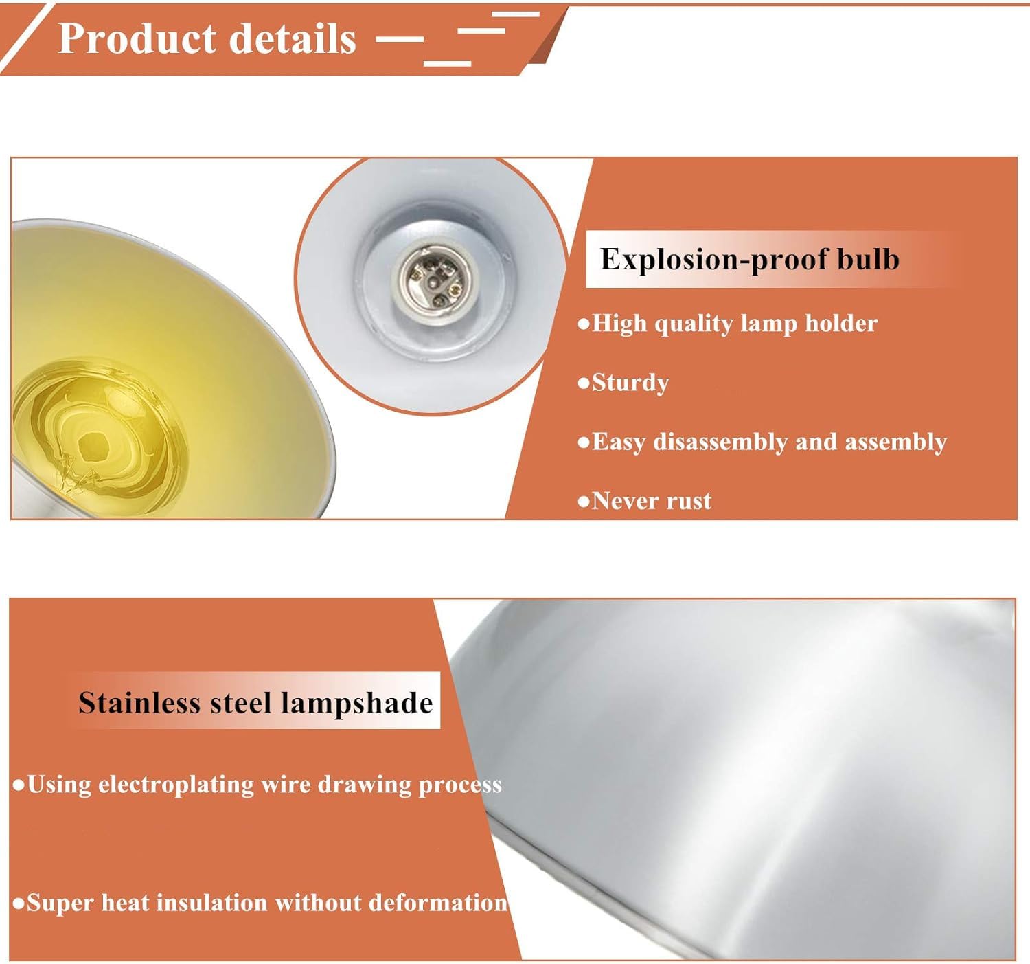Commercial Food Warmer Lamp - 250W Retractable Heat Lamp with 60-180mm Adjustable Height, 290mm Diameter for Restaurants, Catering & Home Use (Silver, 110V) - Perfect for Buffets, Bakeries & Food Service Stations