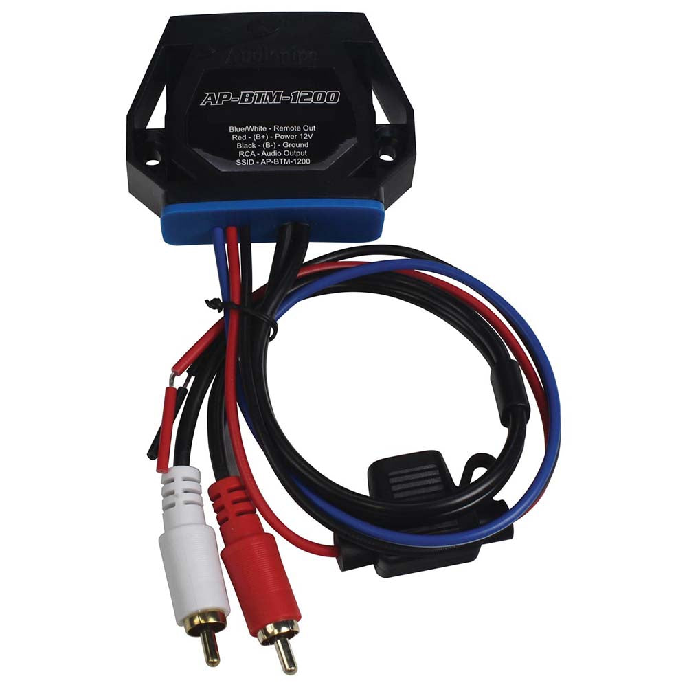 Audiopipe Marine APBTM1200 Wireless Bluetooth Receiver for Boats | Waterproof Stereo Streaming Device | Perfect for Marine Audio Systems & Outdoor Adventures